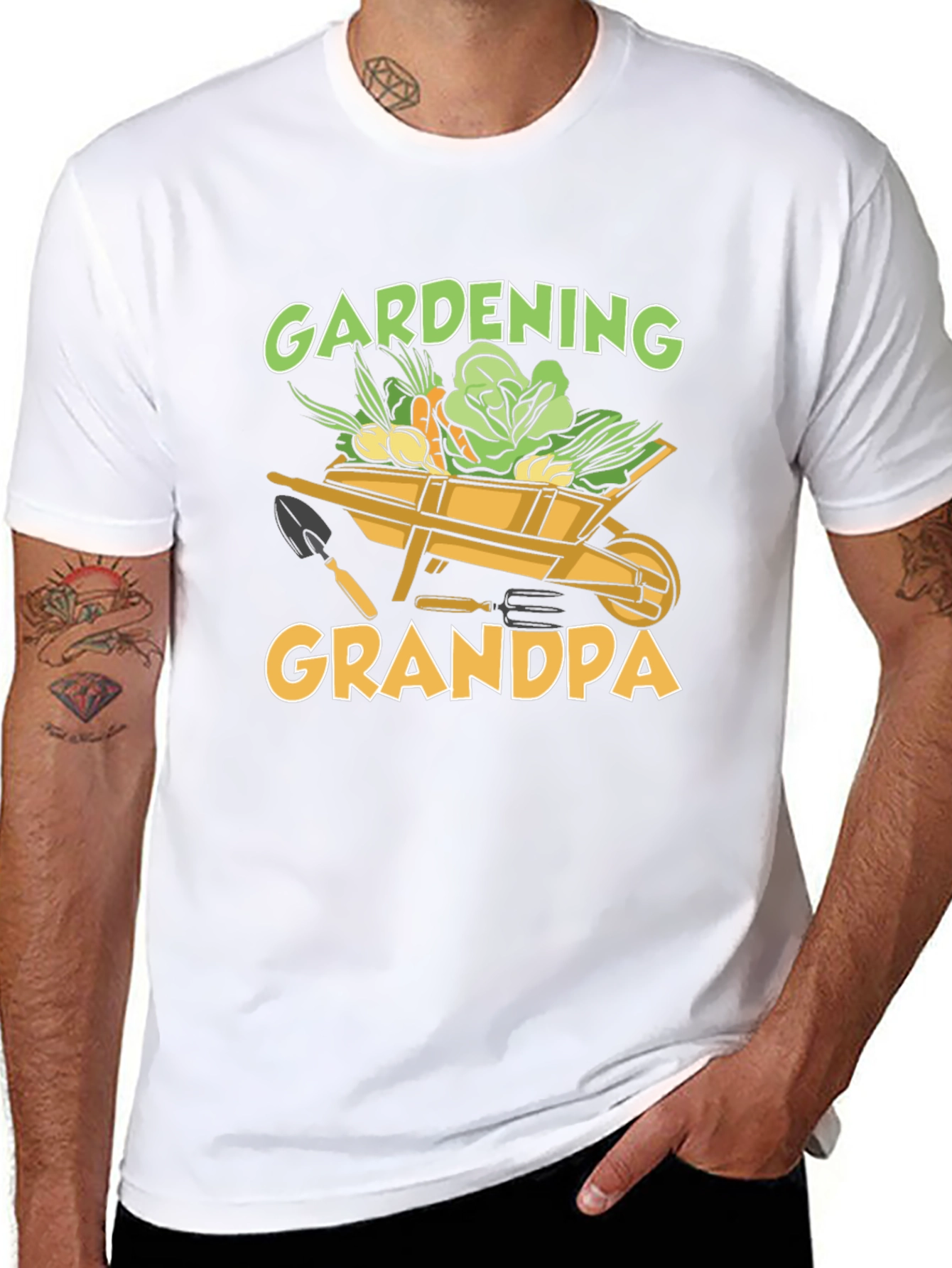Black Gardening Grandpa T-Shirt - Gardener Gift view 8