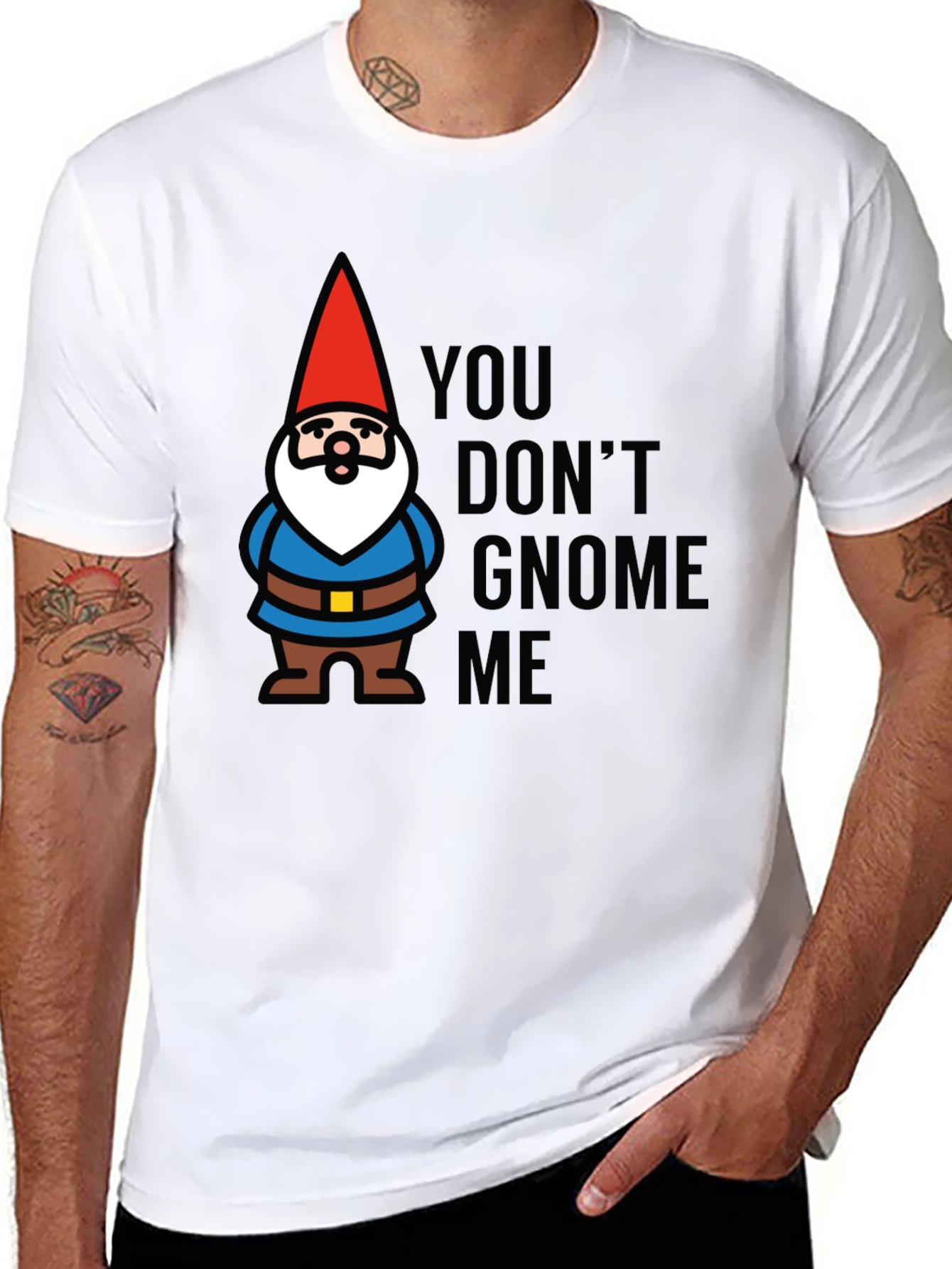 Black You Don't Gnome Me T-Shirt view 8