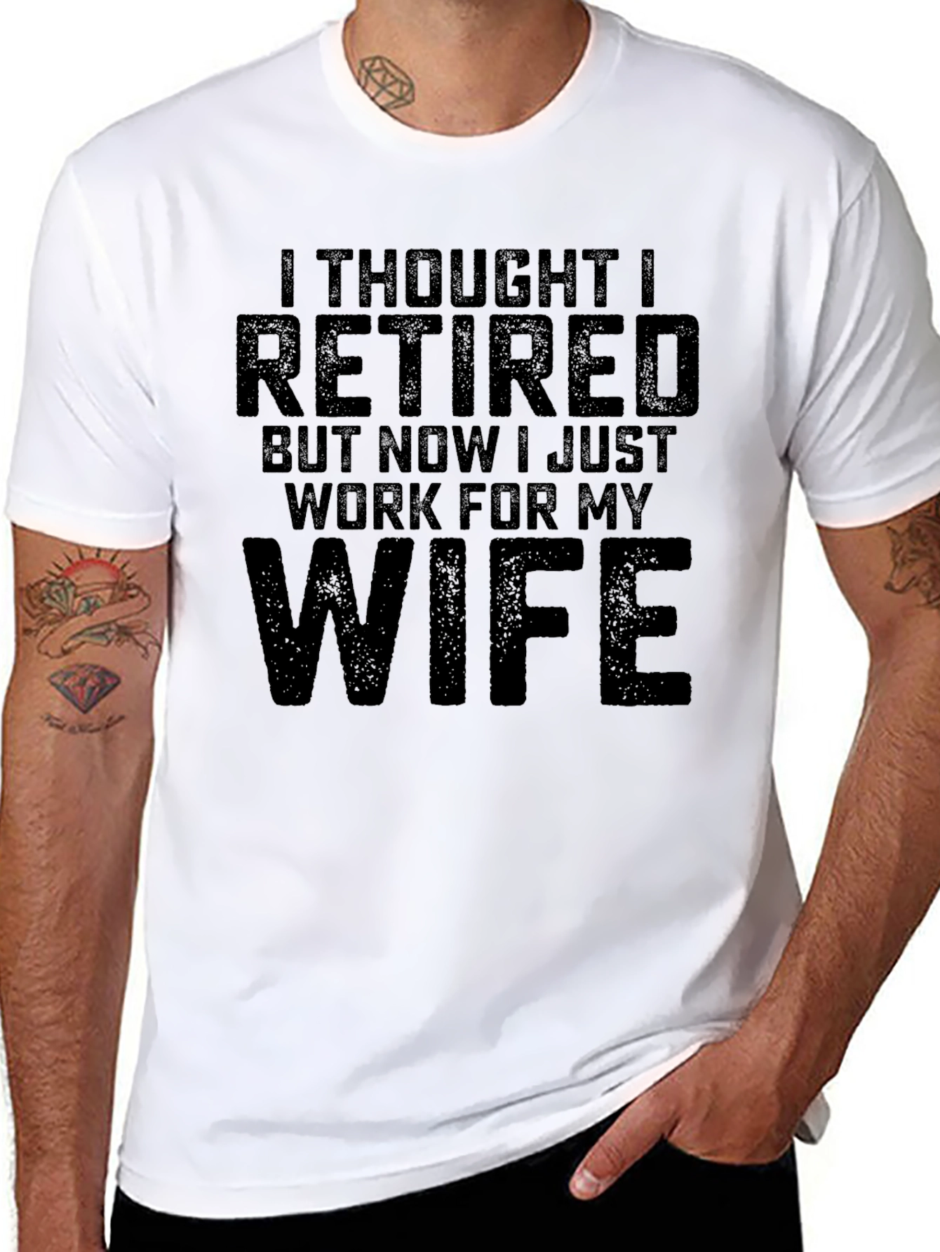 Black Retired, Now Working for Wife T-Shirt view 8