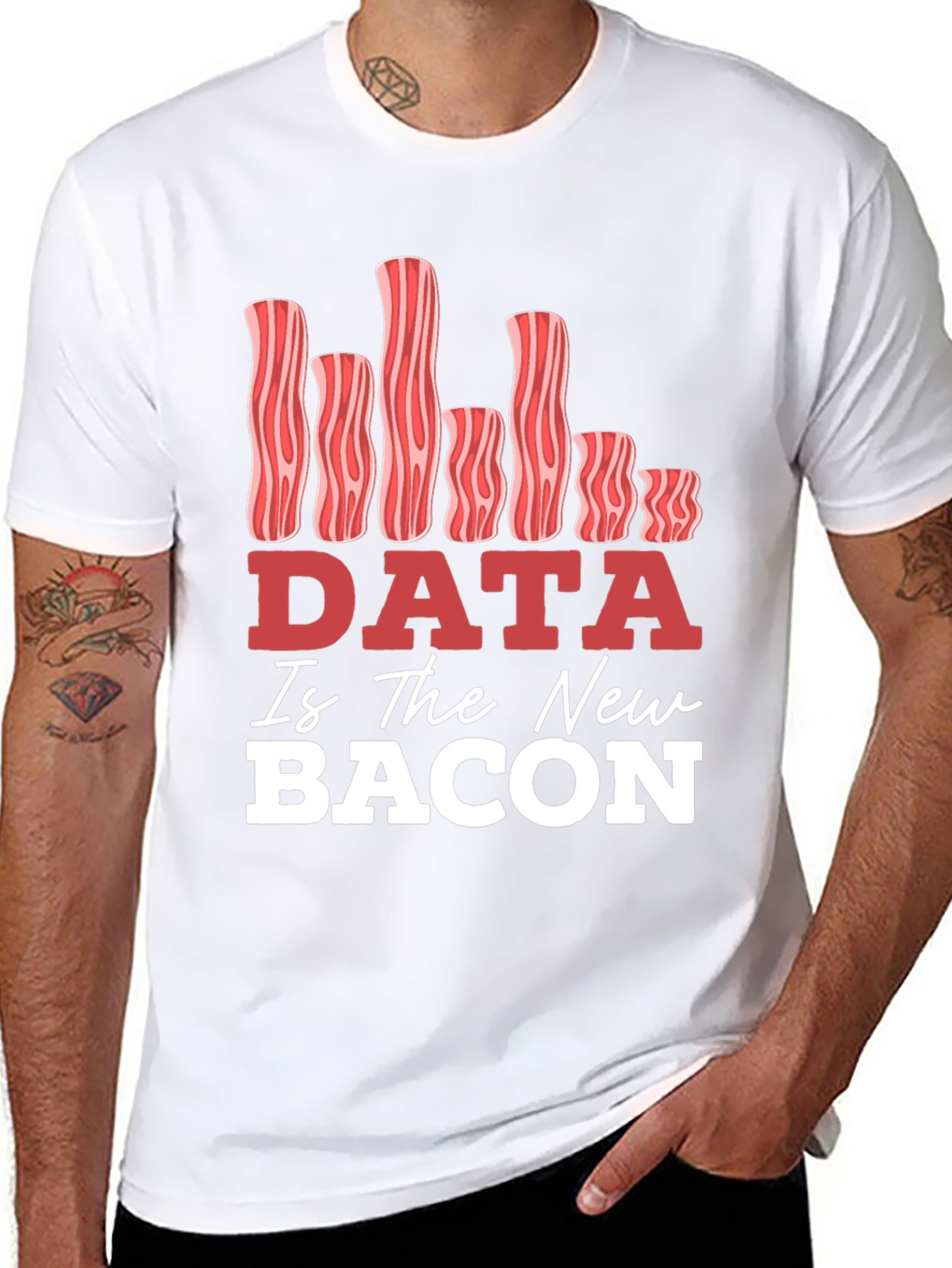 Black Data Is The New Bacon Graphic T-Shirt view 8