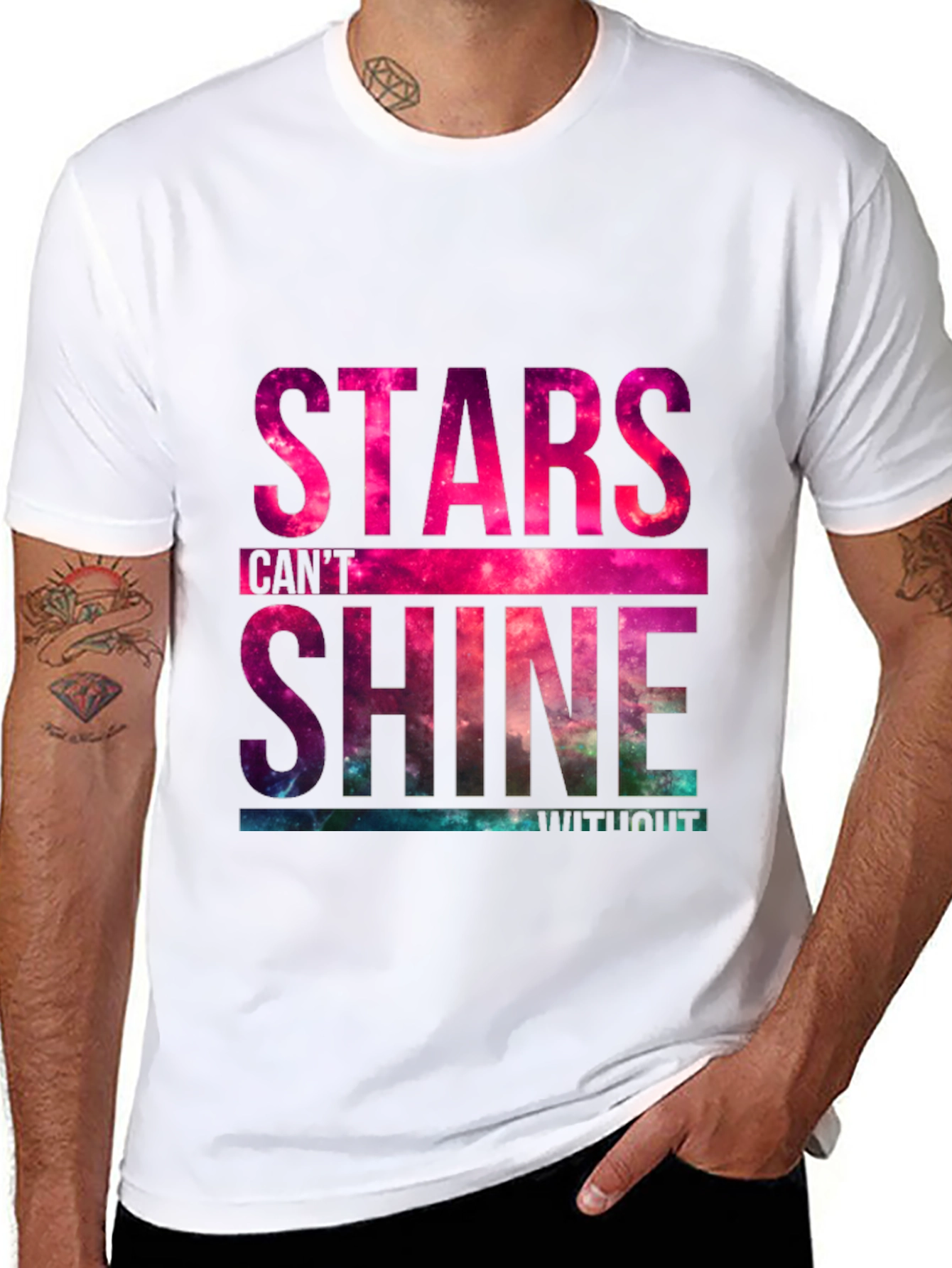 Black Stars Can't Shine T-Shirt view 8