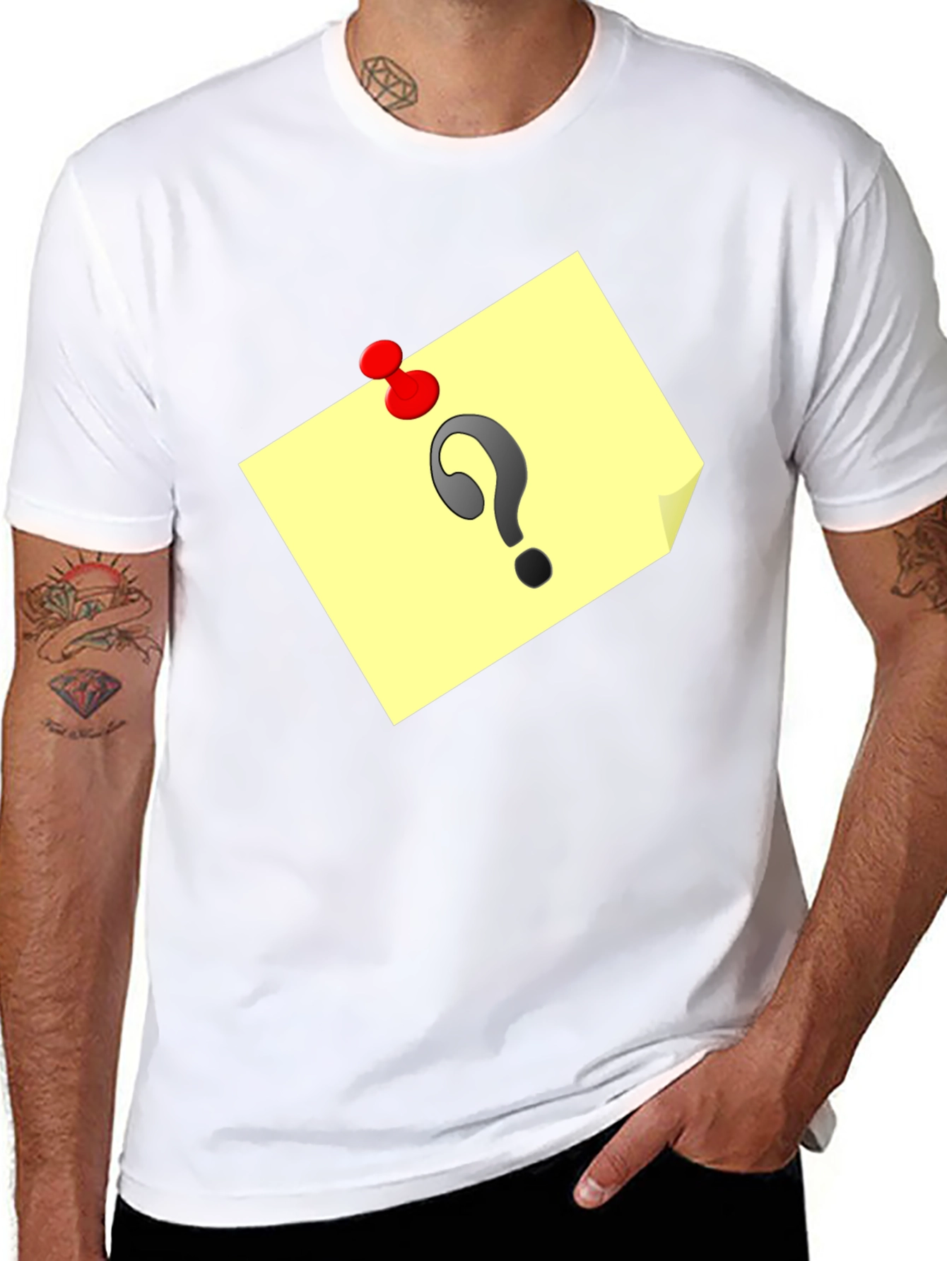 Black Question Mark Note Tee - Mystery & Intrigue view 8