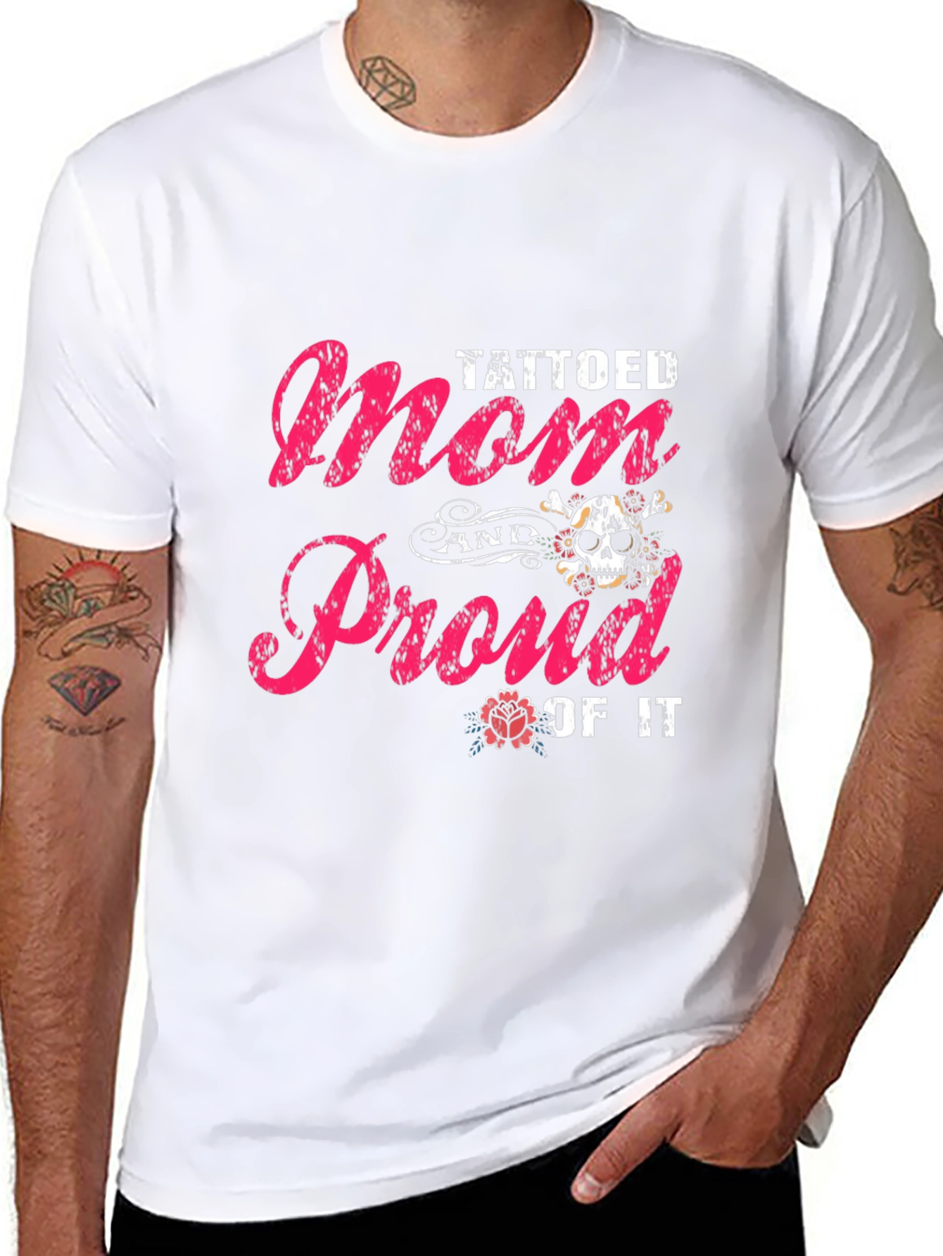Tattooed Mom & Proud T-Shirt - Black - 8
