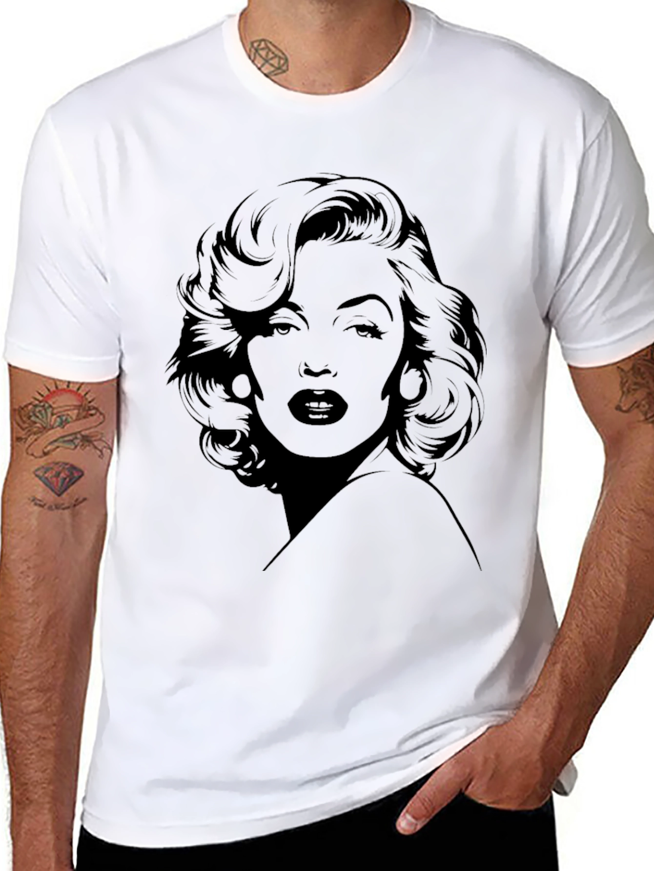 Black Marilyn Monroe Black T-Shirt  view 8