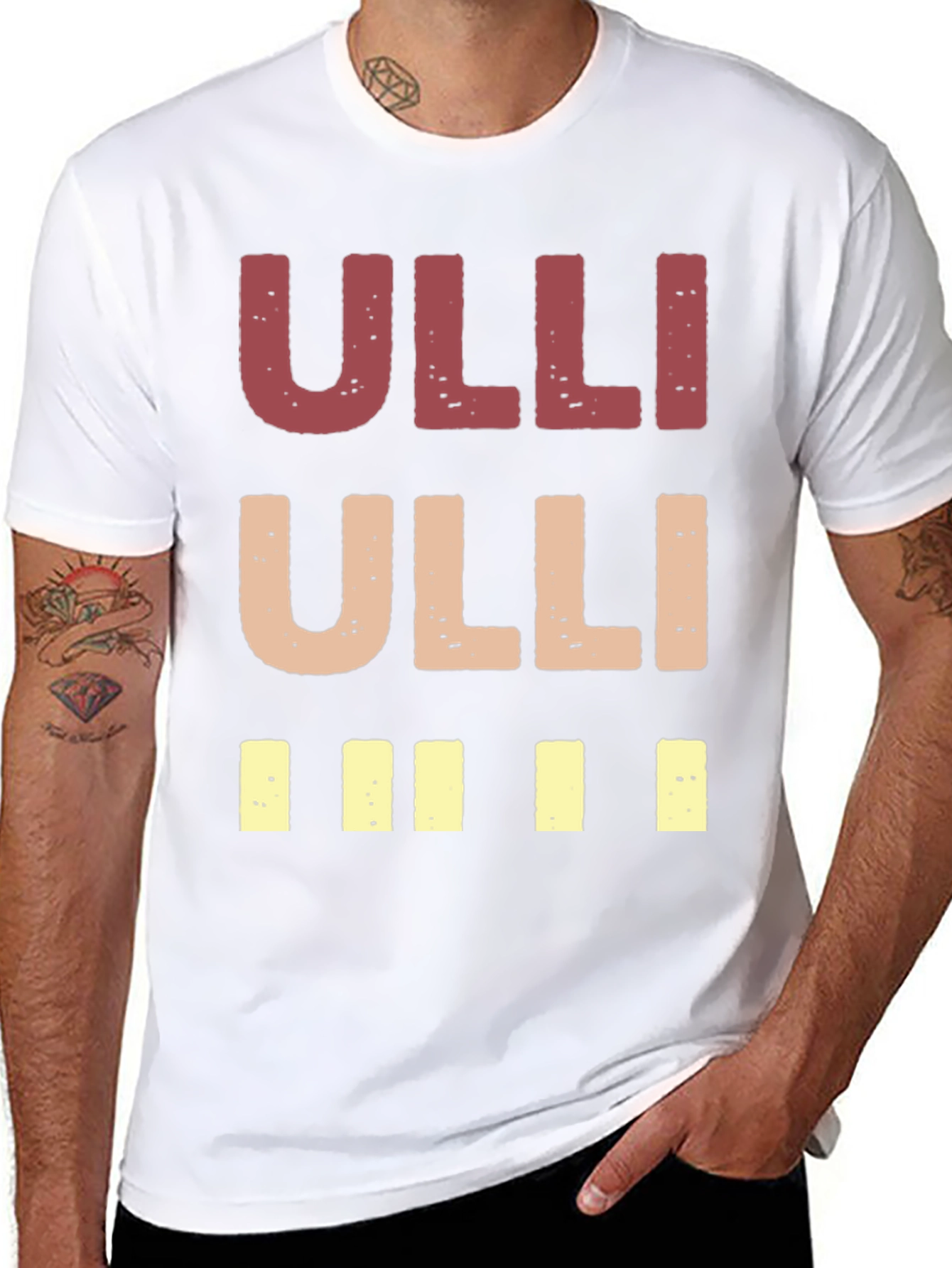 Black "Ulli" Graphic Print Crew Neck T-Shirt view 8