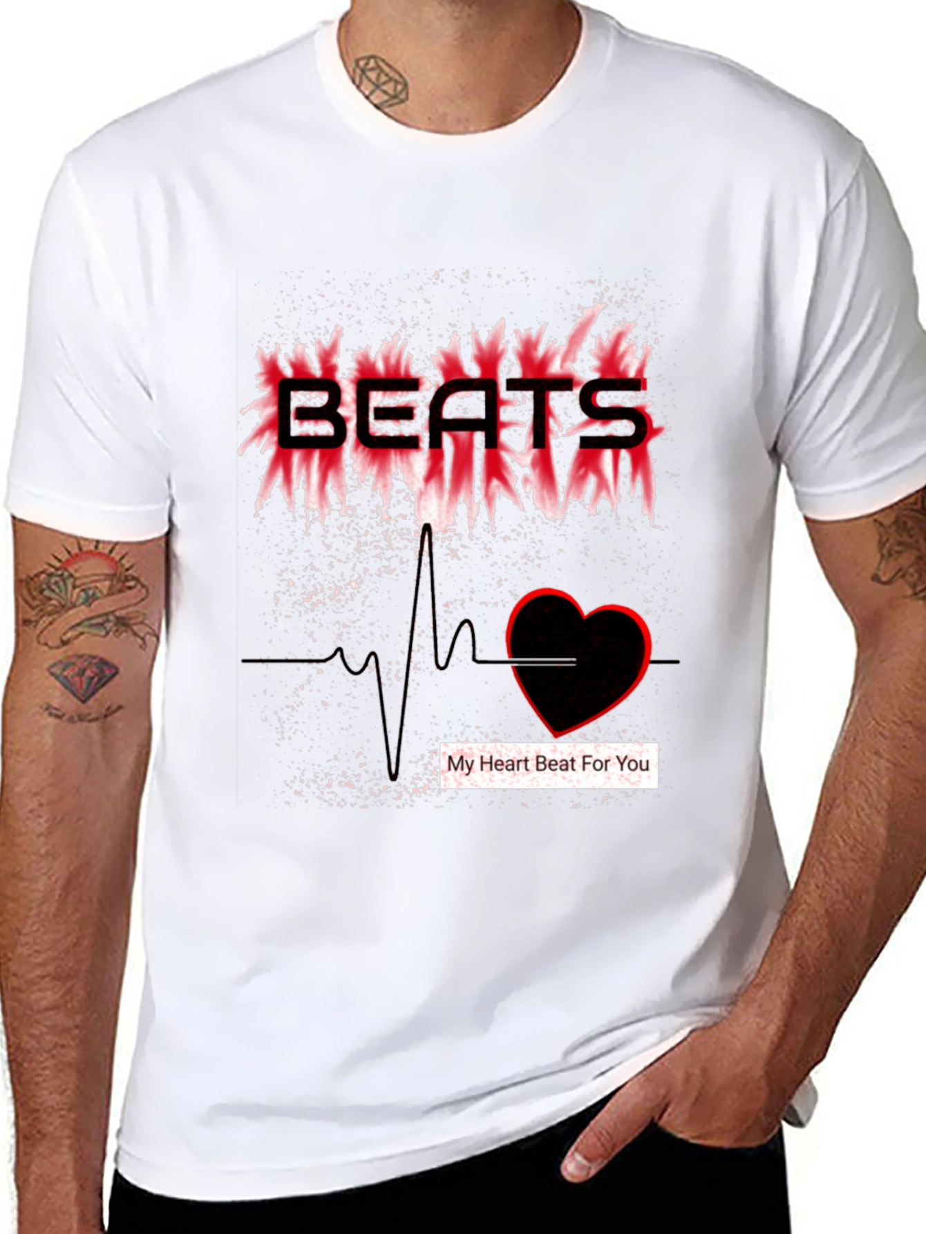 Black Beats of My Heart T-Shirt view 8