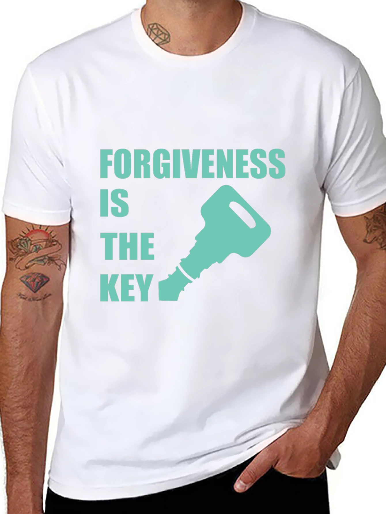 Black Forgiveness is the Key Graphic T-Shirt view 8