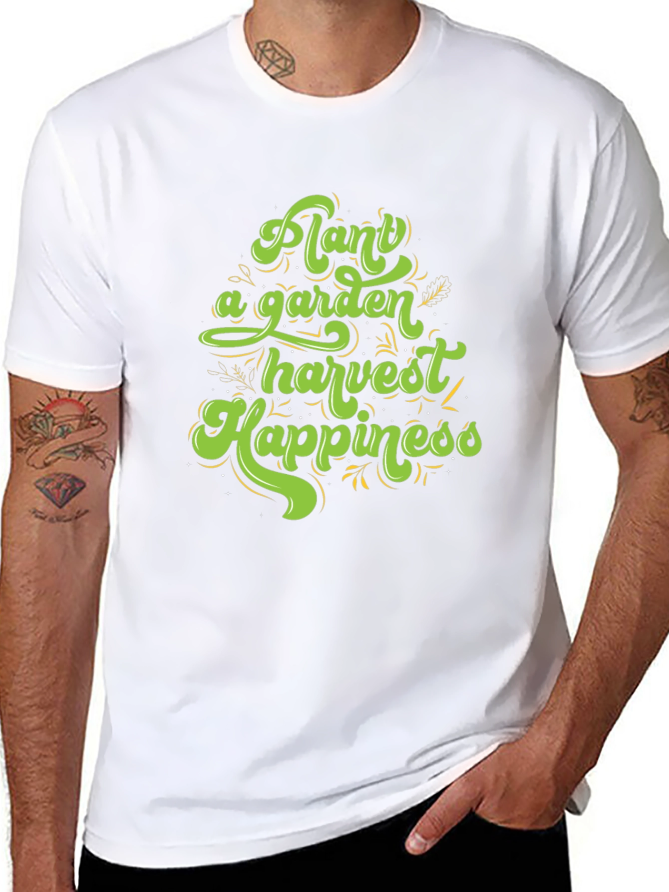 Black Plant a Garden Harvest Happiness Graphic T-Shirt view 8