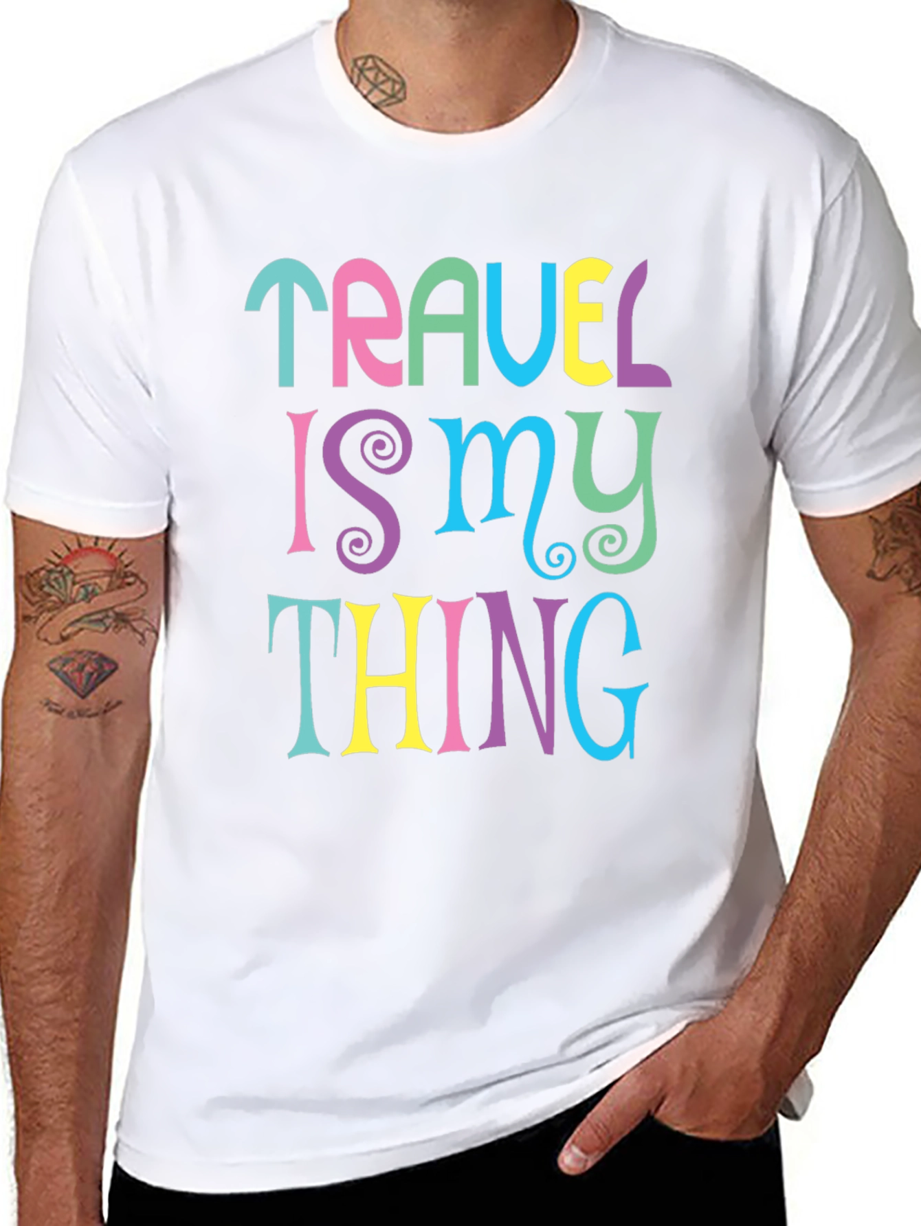 Black Travel is My Thing Graphic T-Shirt view 8
