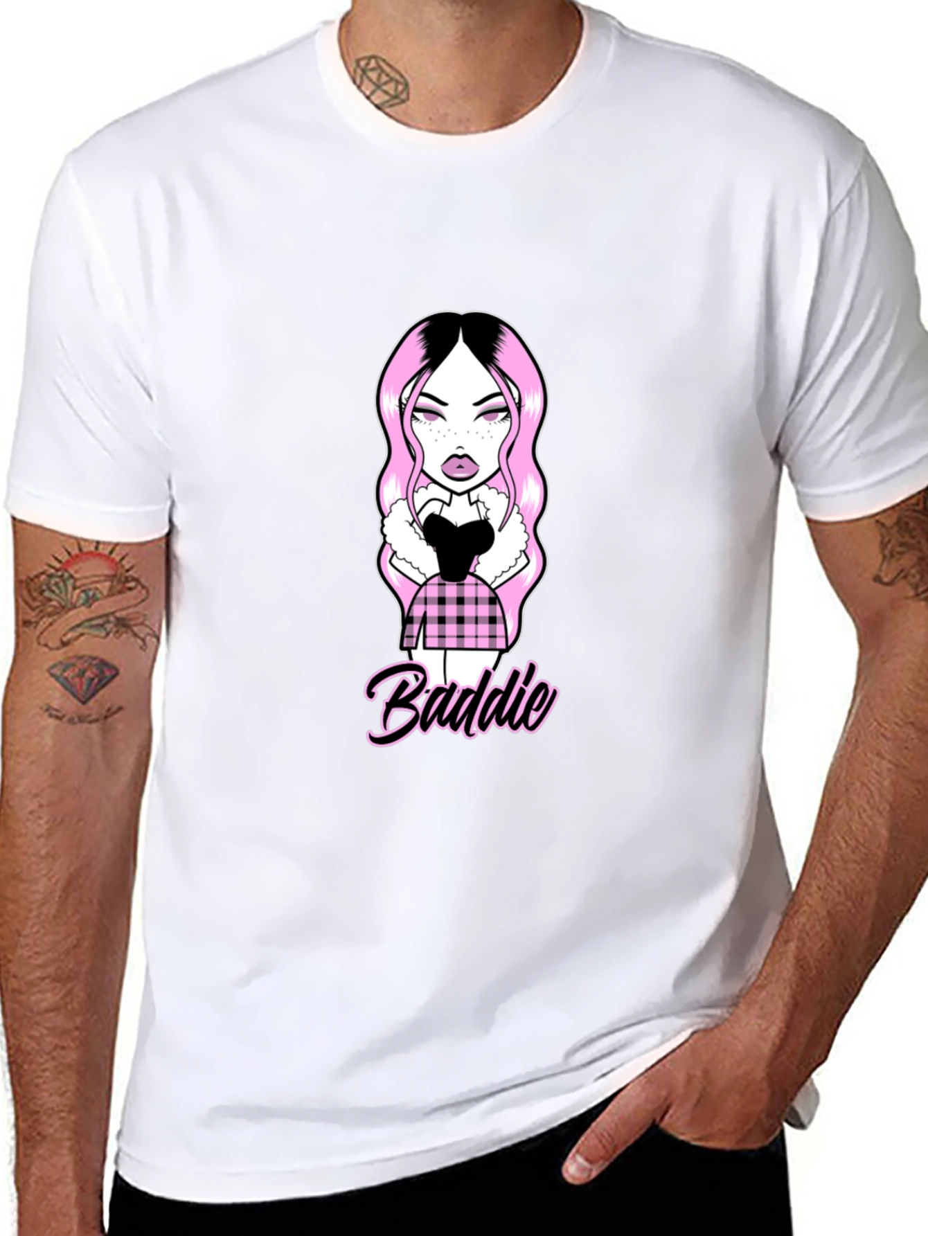 Black Baddie Girl Graphic Tee view 8