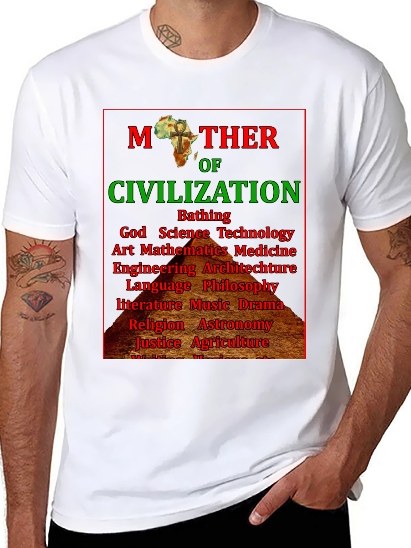 Black Mother of Civilization Graphic T-Shirt view 8
