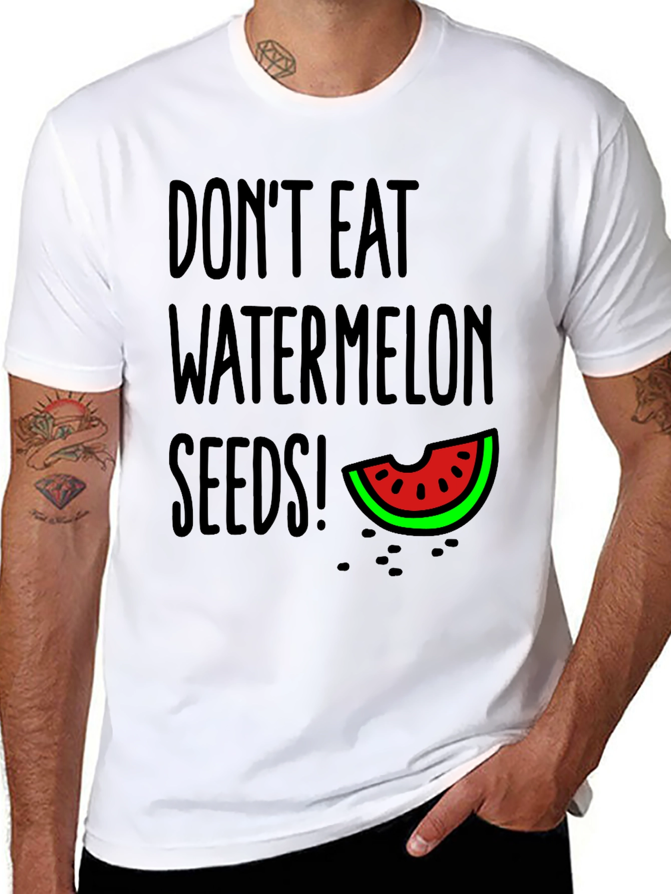 Black Don't Eat Watermelon Seeds T-Shirt view 8