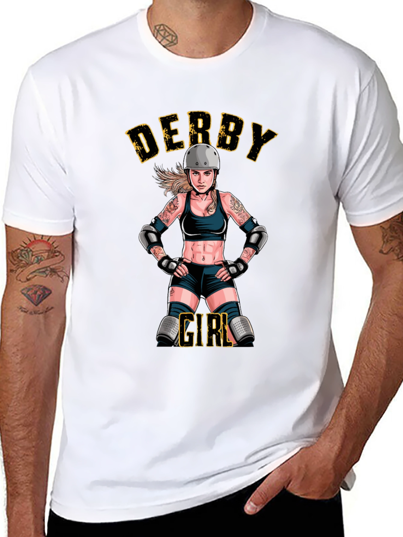 Black Derby Girl Black T-Shirt - Roller Derby Apparel view 8