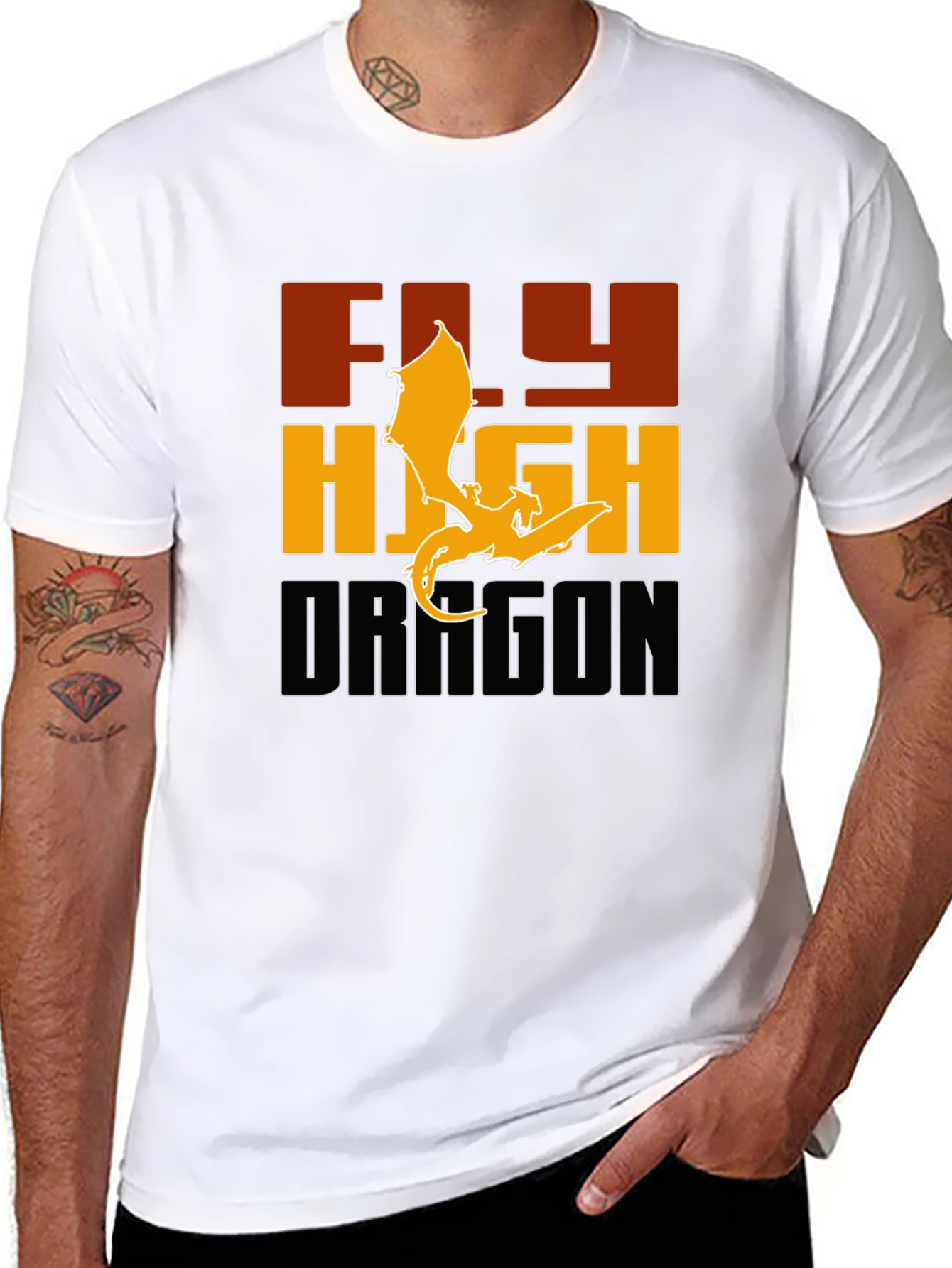 Black Fly High Dragon Graphic Tee - Bold & Stylish view 8
