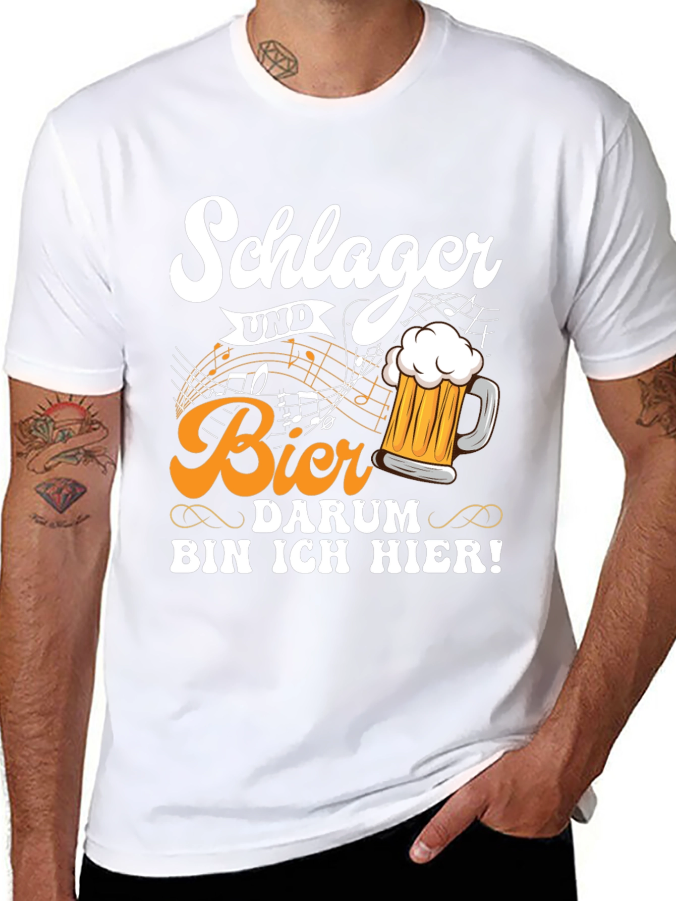 Black Schlager Und Bier T-Shirt view 8