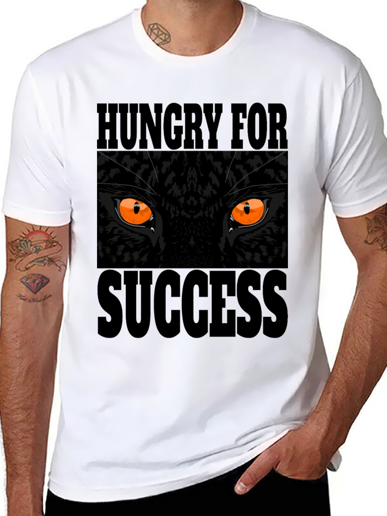 Black Hungry for Success Graphic Tee view 8