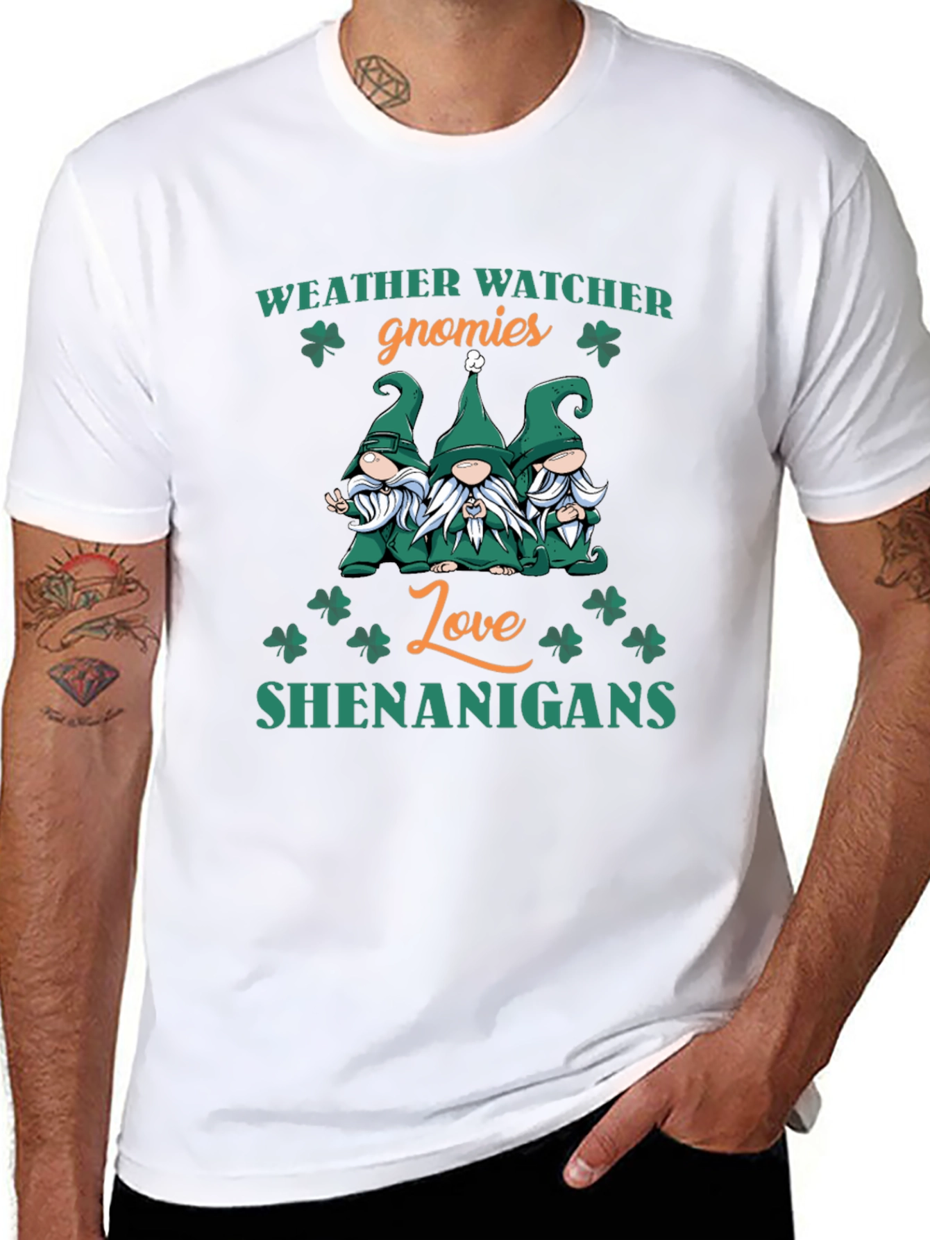 Weather Watcher Gnomies St. Patrick's Day T-Shirt - 8