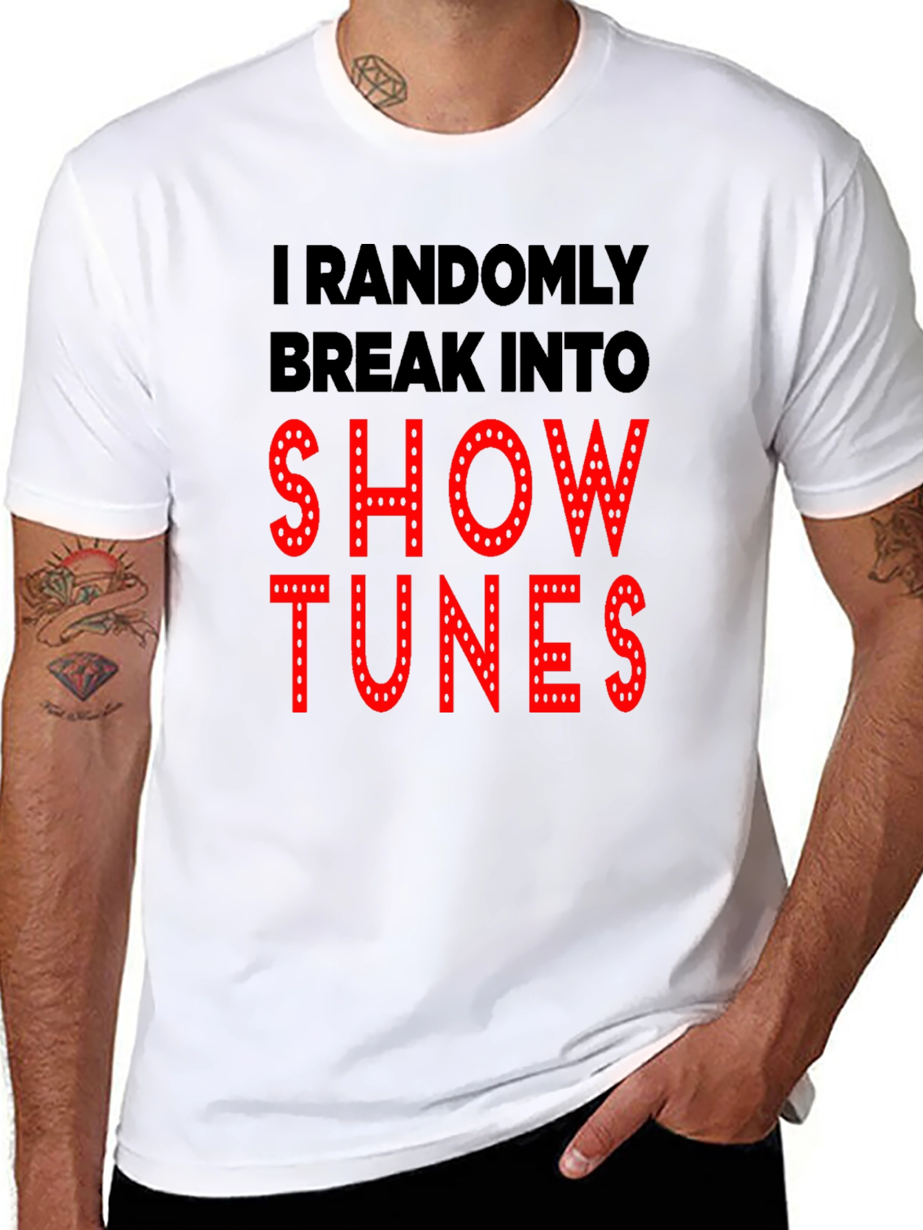 Black Show Tunes T-Shirt - Randomly Break Into view 8