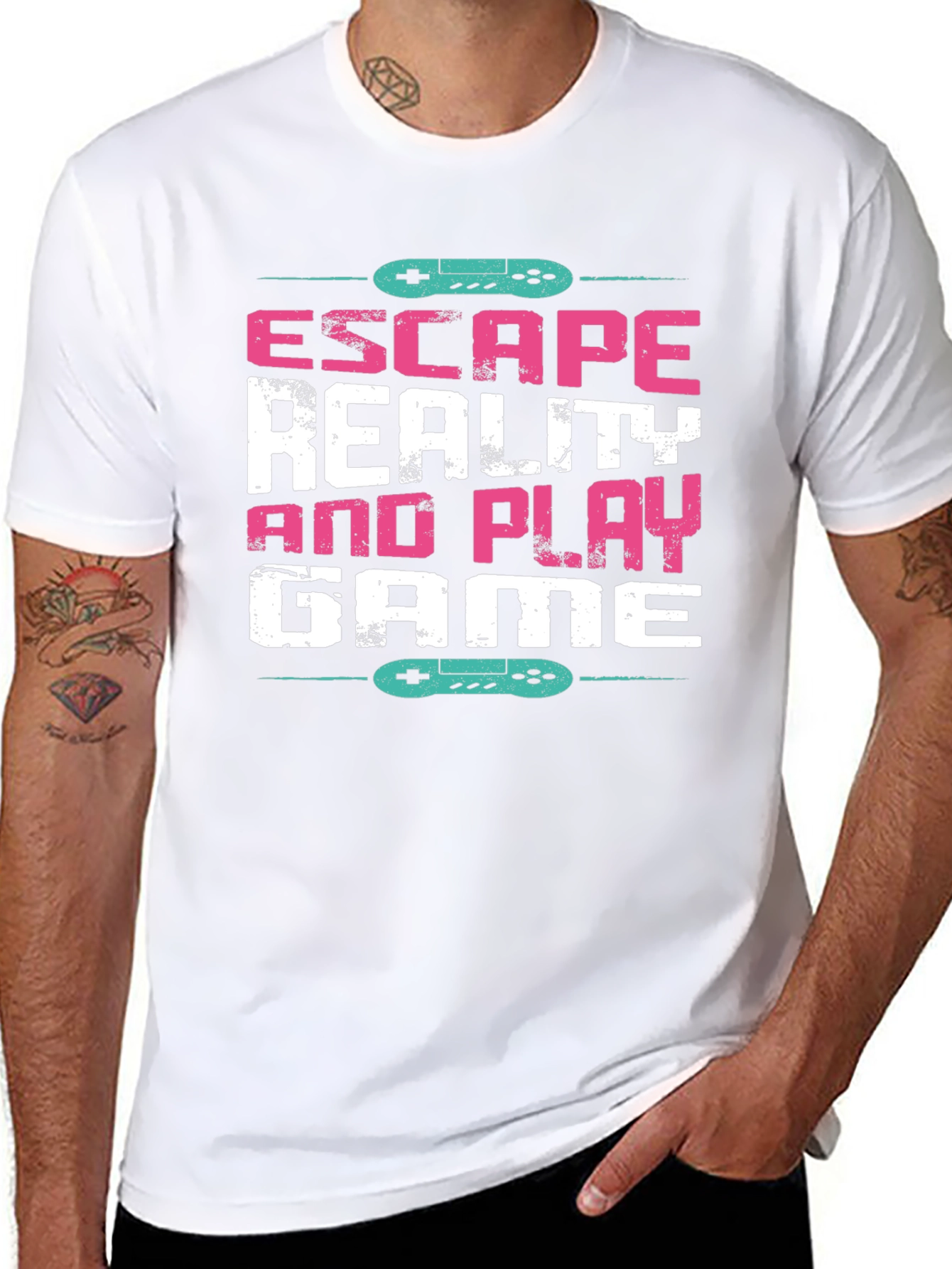 Black Escape Reality and Play Game Tee view 8