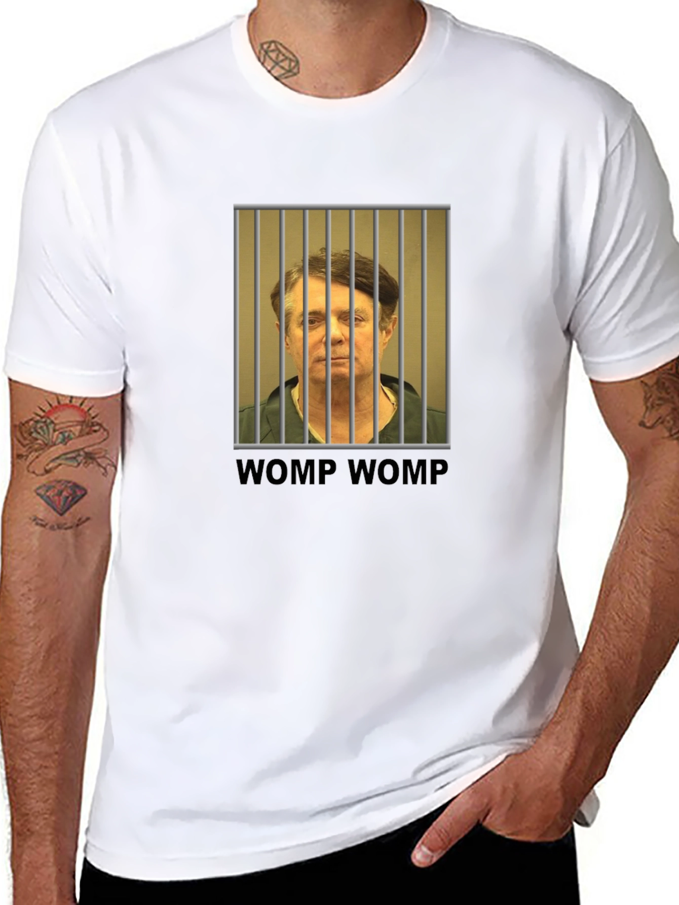 Black Womp Womp Prisoner Graphic Tee view 8