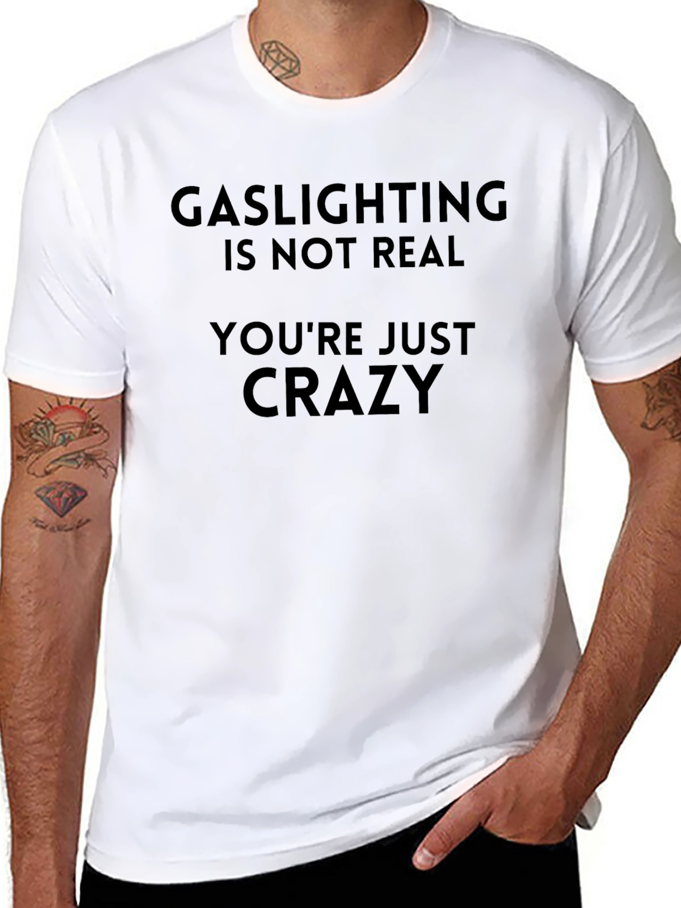 Black Gaslighting is Not Real Graphic Tee view 8