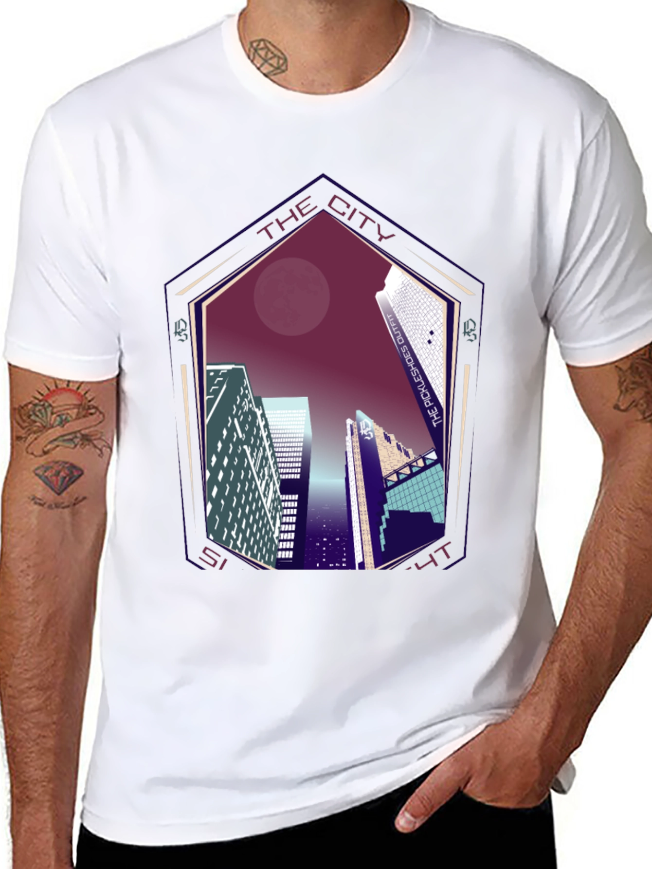 Black Cityscape T-Shirt - The Pickleshoes Outfit view 8