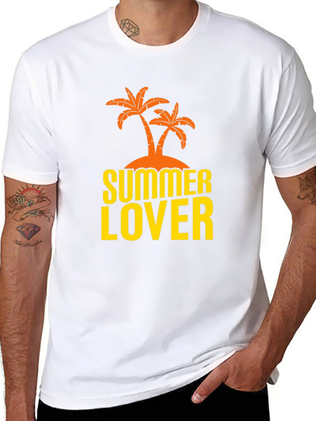 Black Summer Lover Graphic T-Shirt - Black view 8