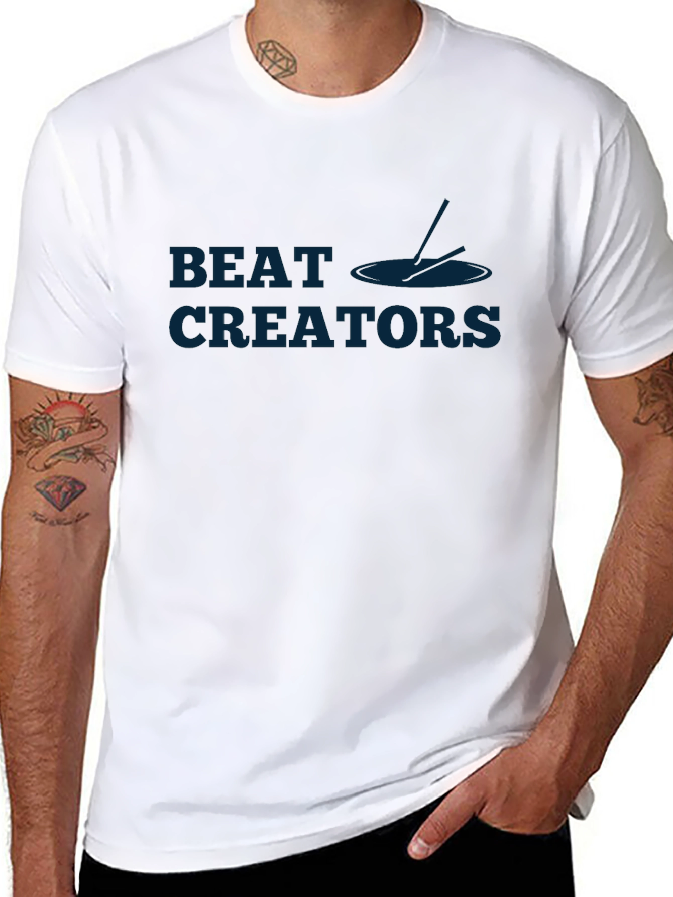 Black Beat Creators Black Graphic T-Shirt view 8