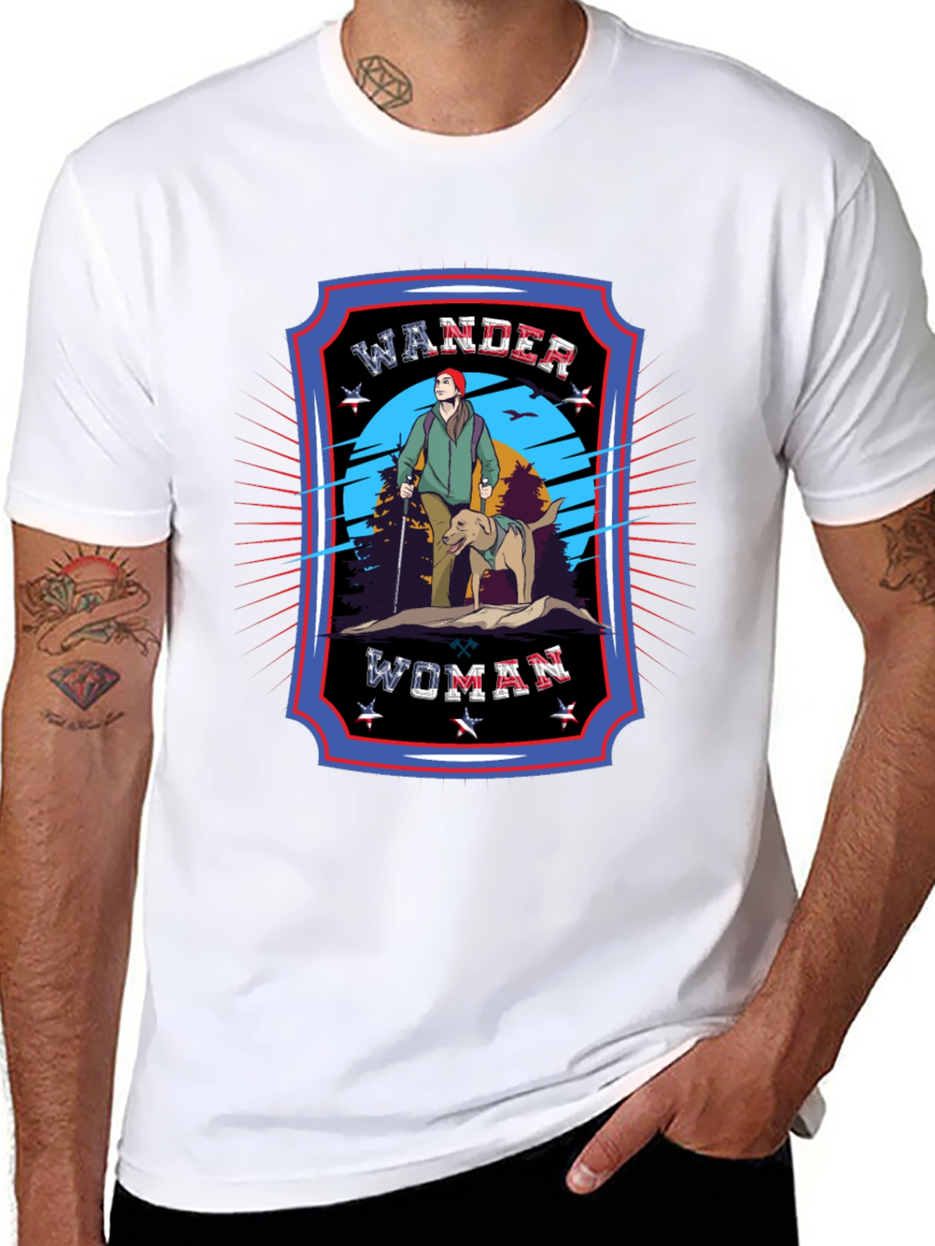 Black Wander Woman Graphic T-Shirt - Adventure Ready! view 8