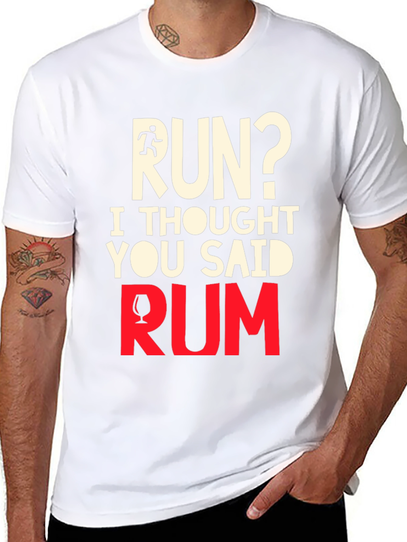 Black Funny Run Rum T-Shirt view 8
