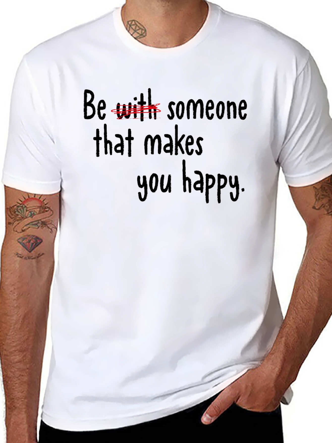 Black Be Yourself T-Shirt - Find Your Happiness view 8