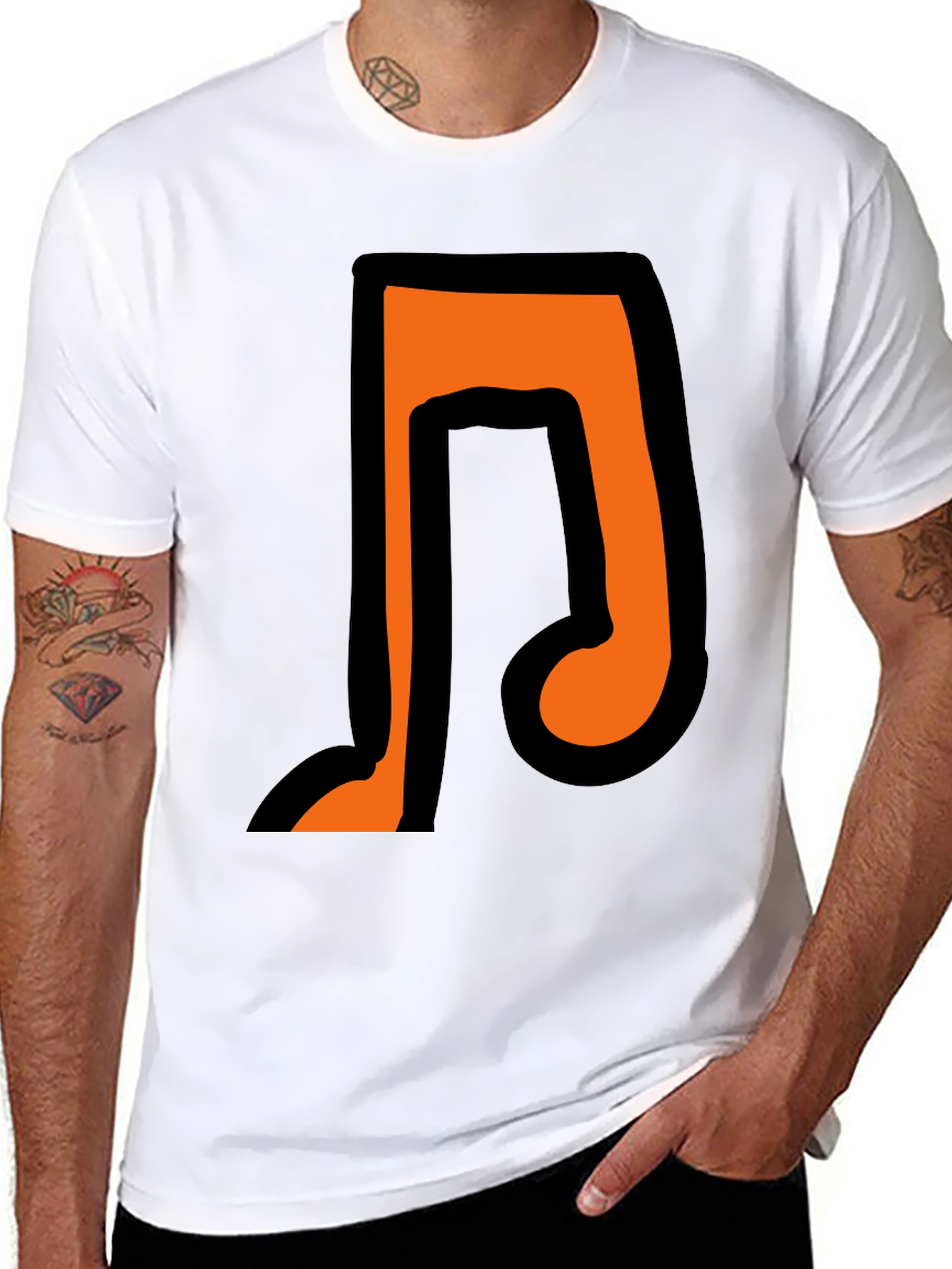 Black Music Note Graphic T-Shirt view 8