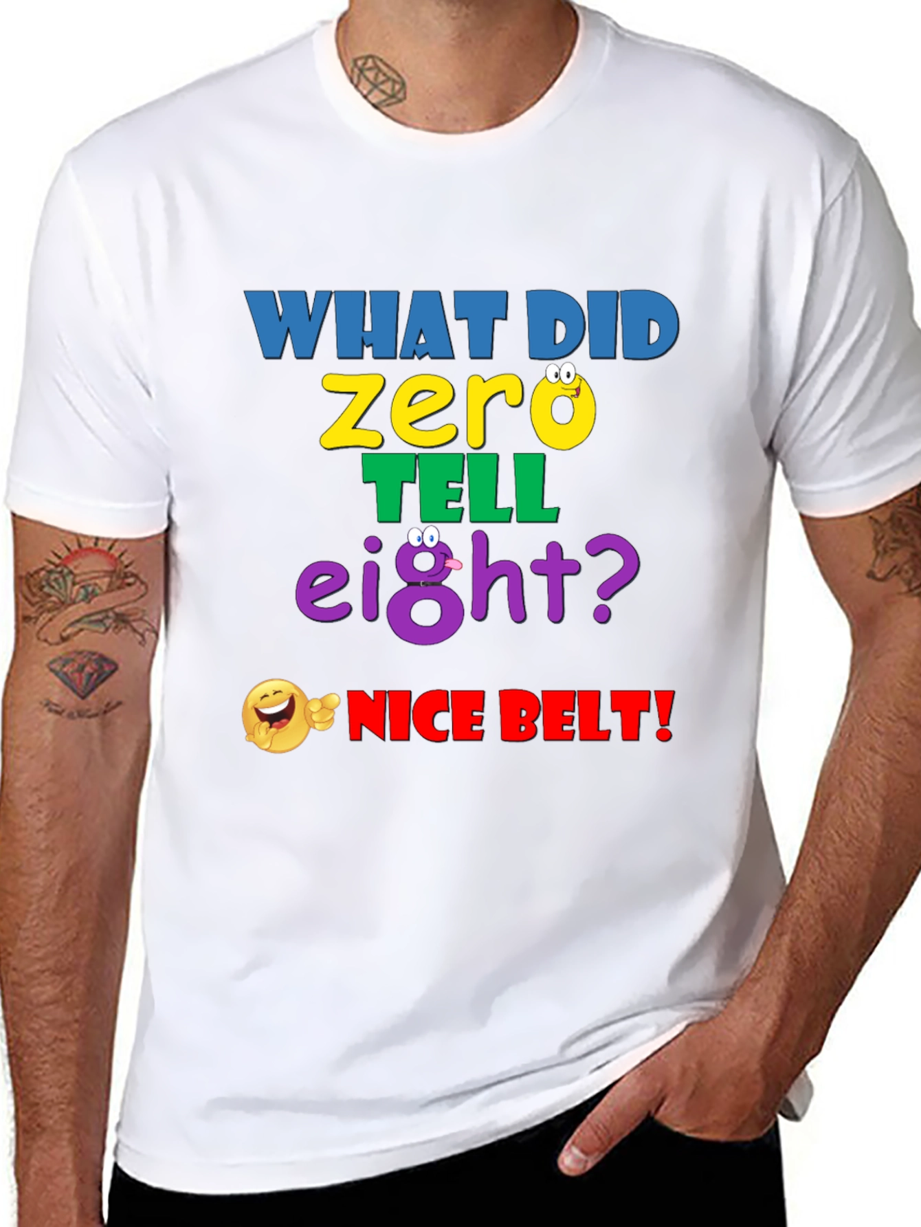Black Funny Math Joke T-Shirt - "Nice Belt!" view 8
