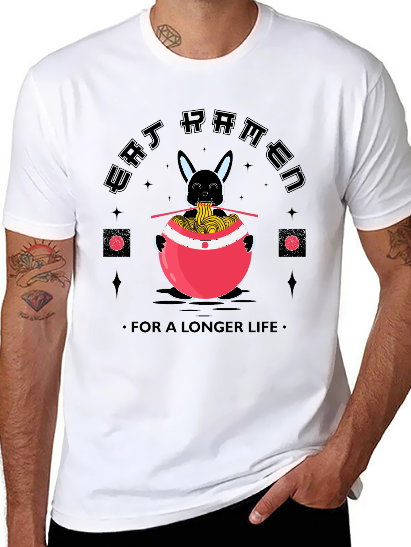 Eat Ramen for a Longer Life Funny T-Shirt - 8