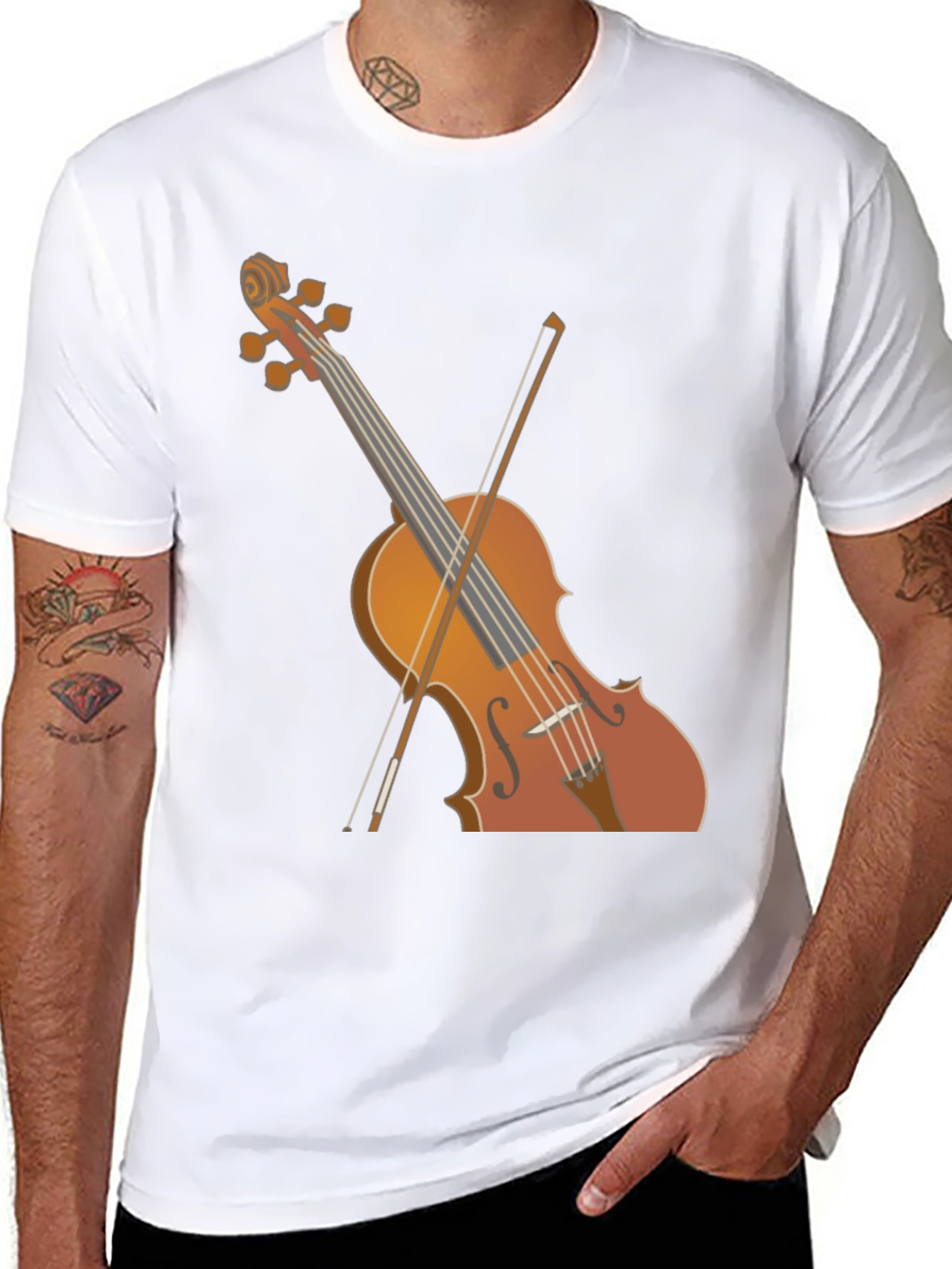Black Violin Graphic Tee - Music Lover's T-Shirt view 8