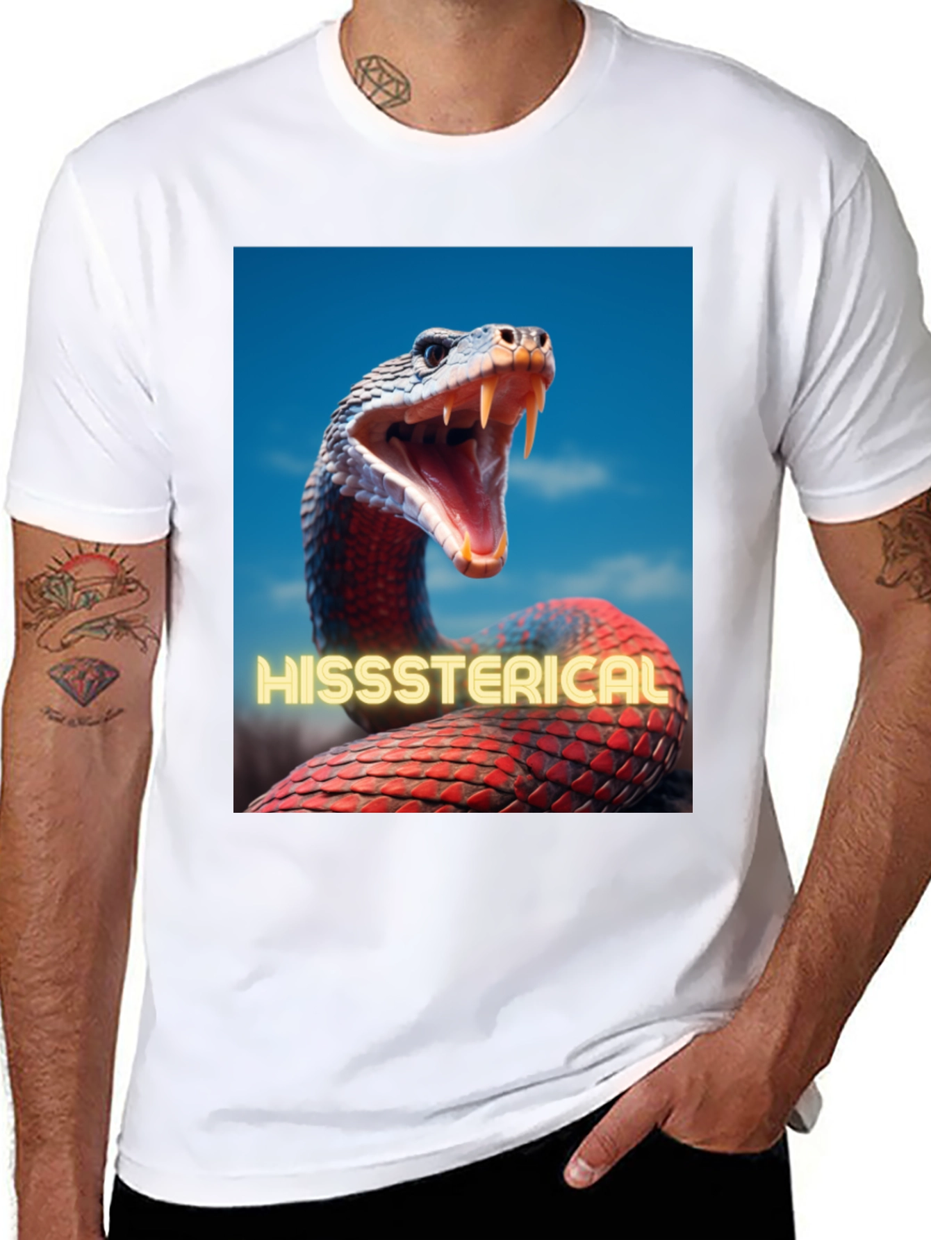 Black Hisssterical Snake T-Shirt view 8