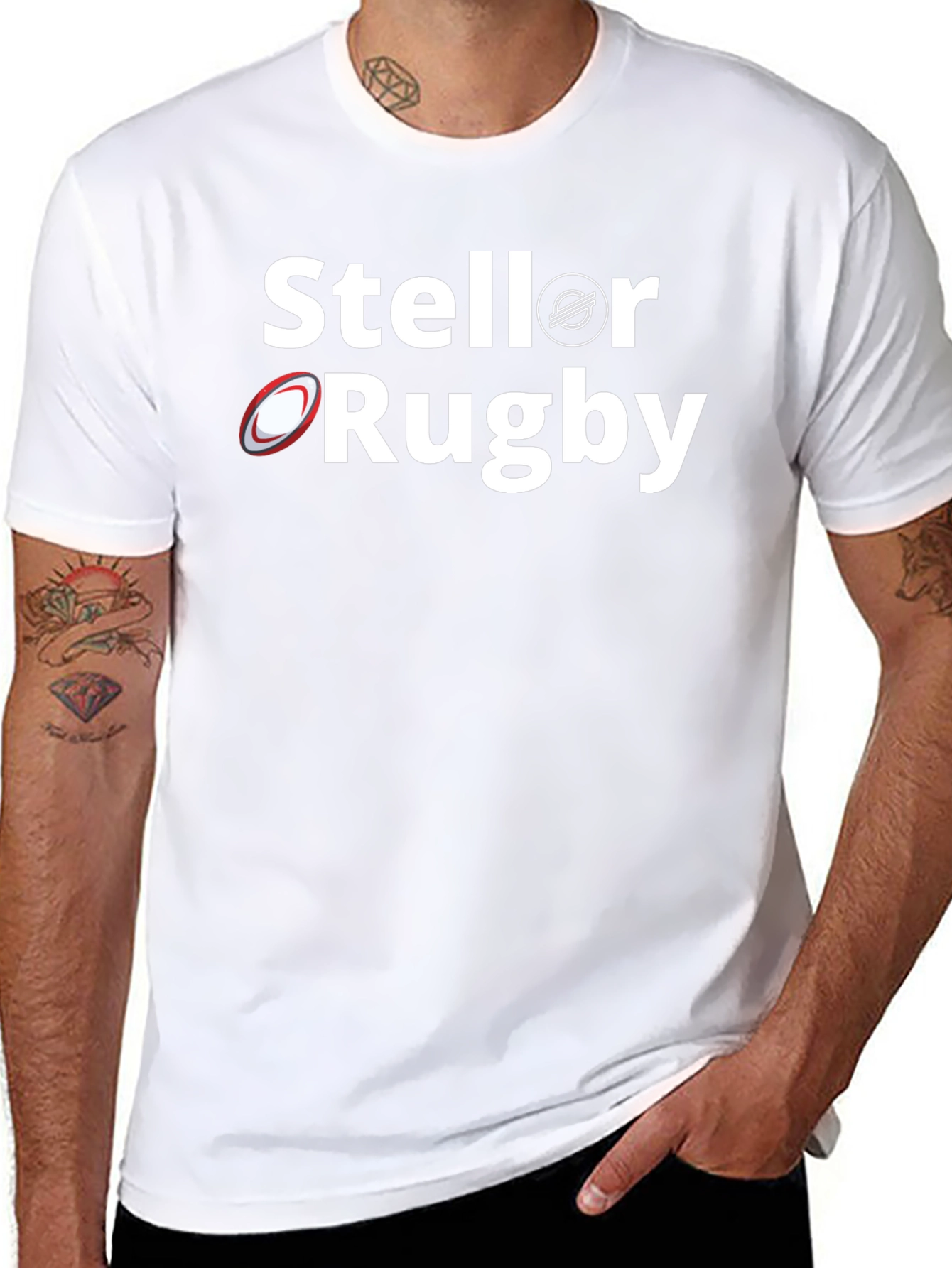 Black Stellar Rugby Graphic Tee - Soft Cotton Blend view 8