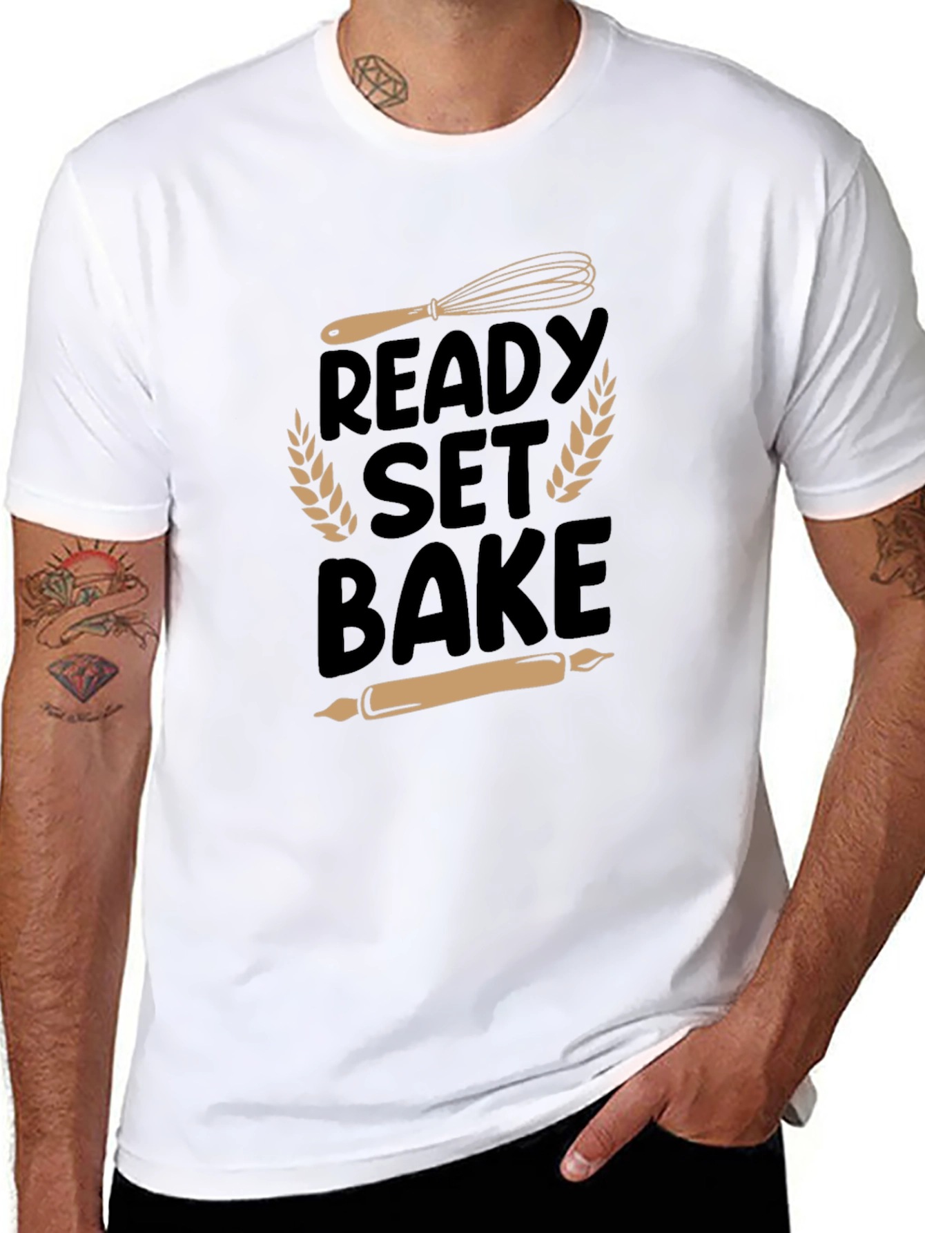Black Ready Set Bake T-Shirt - Baking Enthusiast Tee view 8