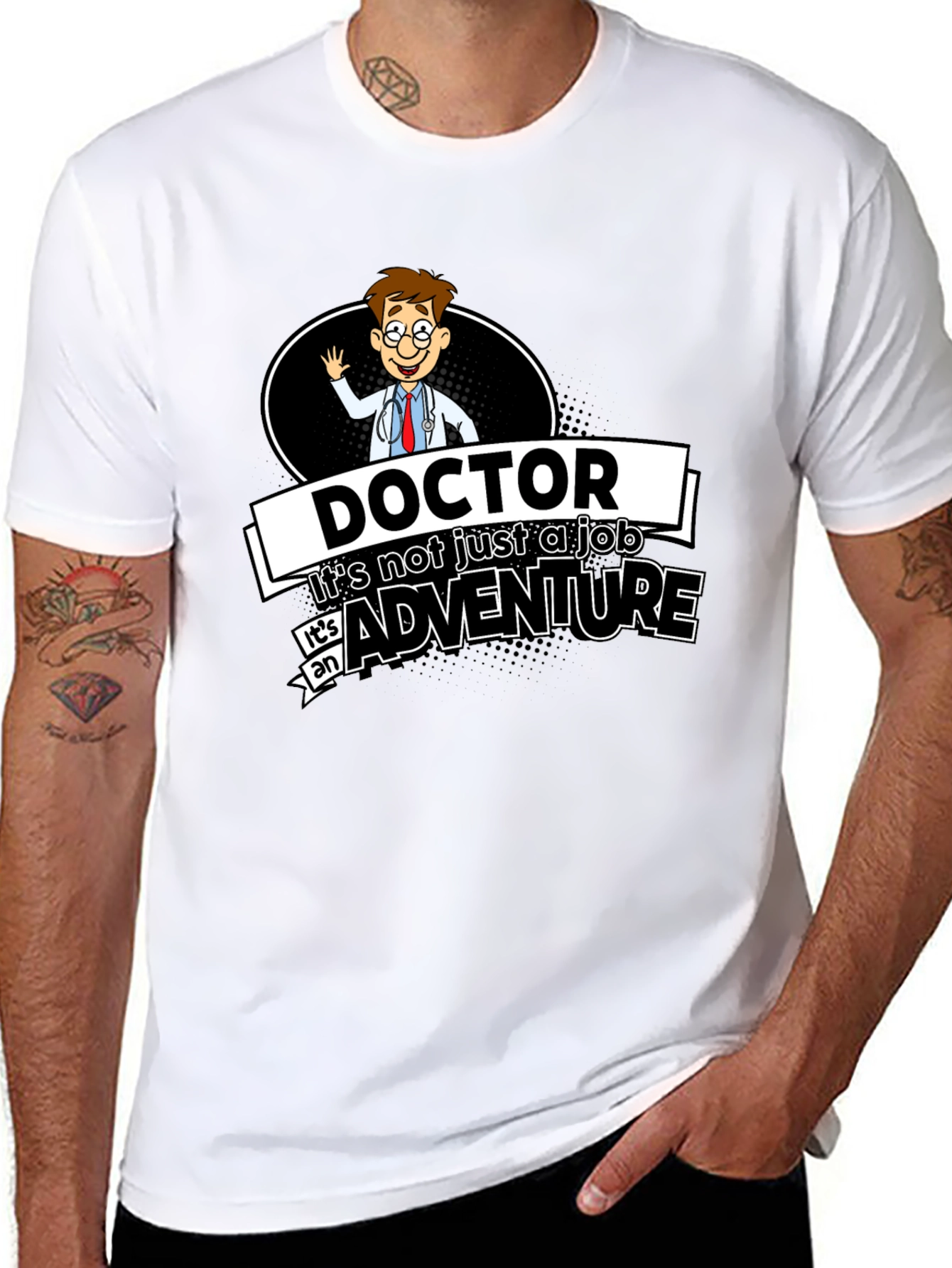 Black Doctor Adventure Black T-Shirt view 8