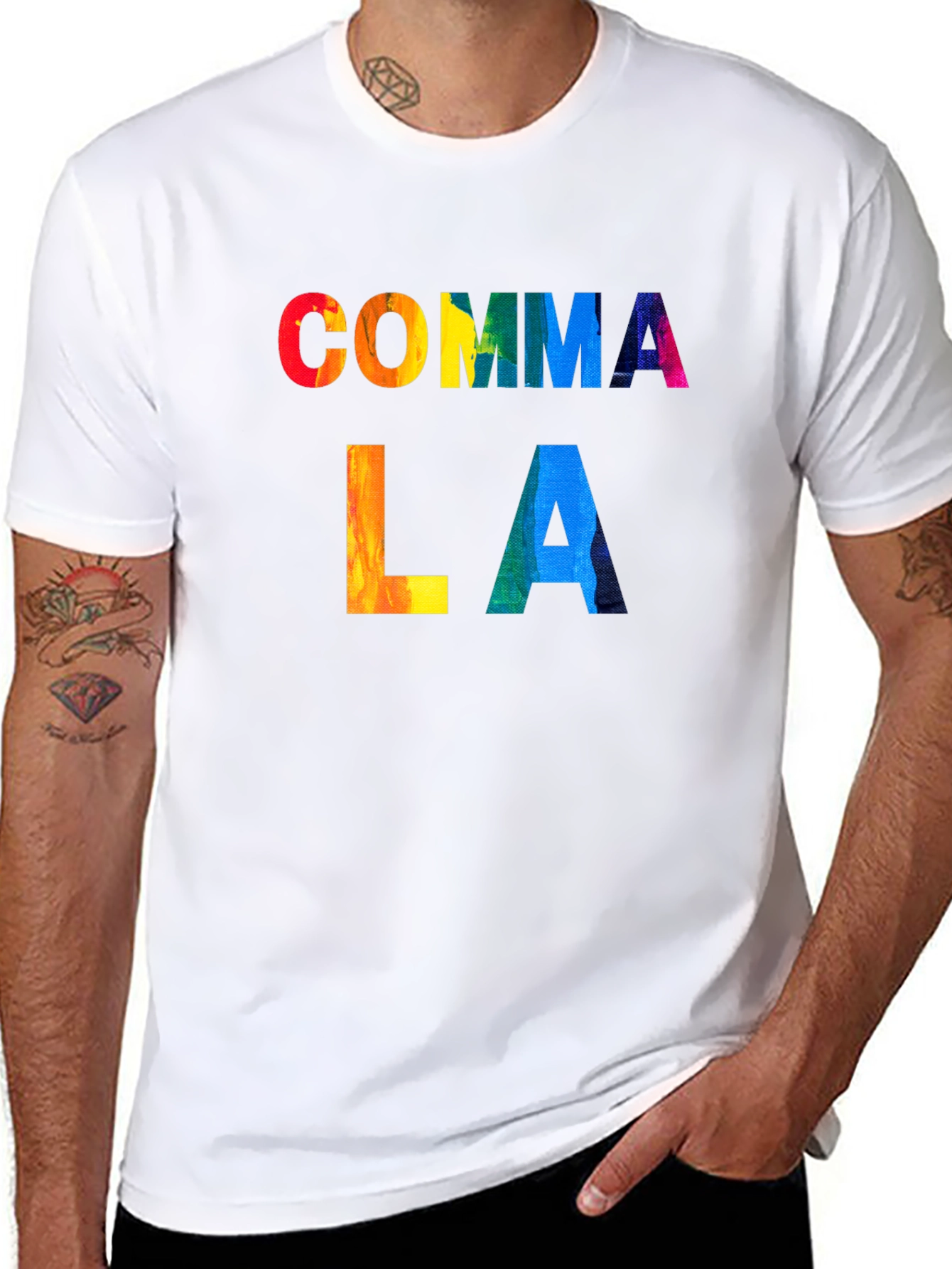 Black Comma LA Rainbow T-Shirt view 8