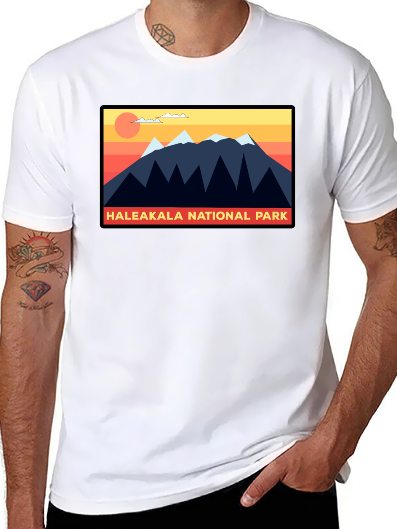 Black Haleakala National Park Graphic T-Shirt view 8