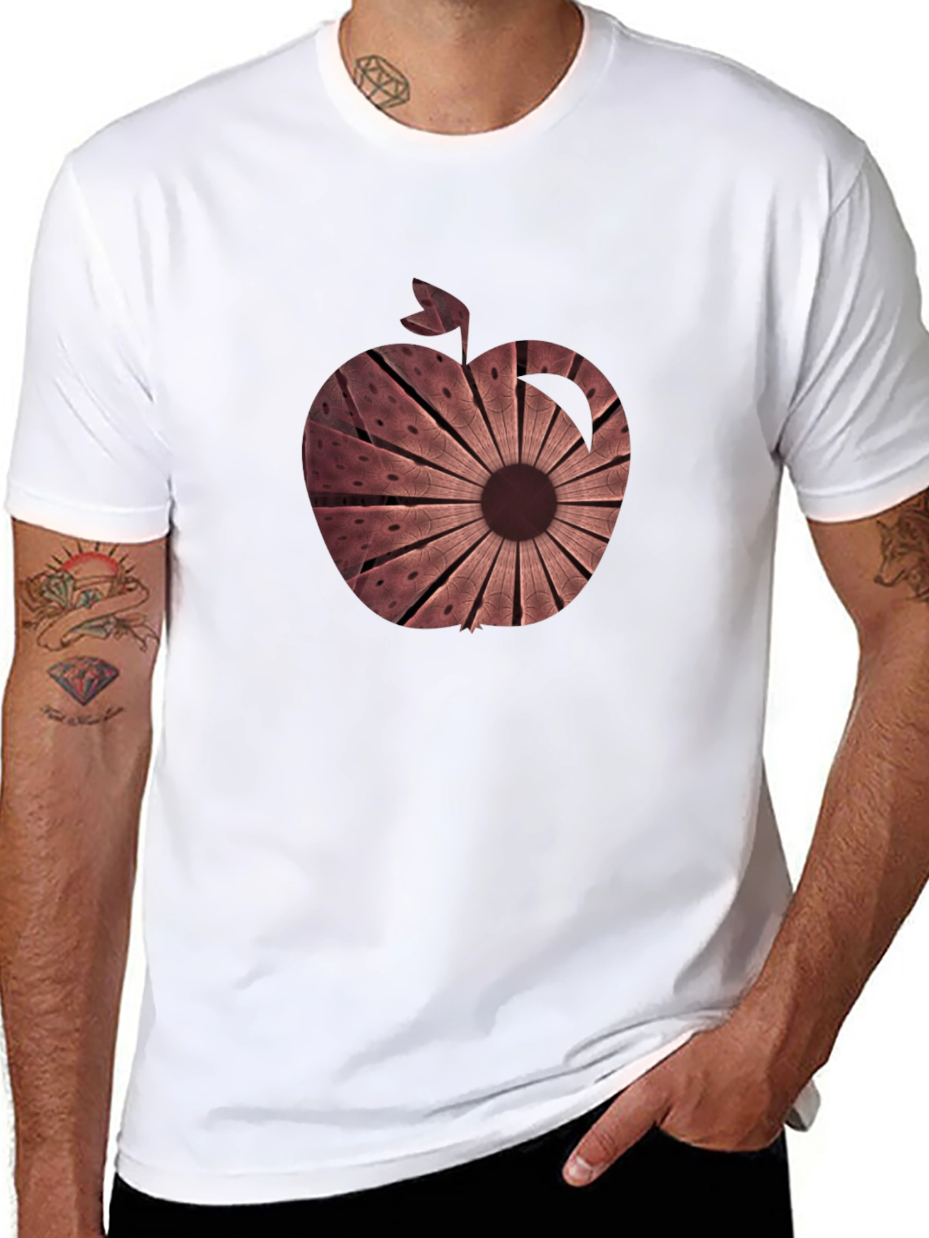 Abstract Apple Graphic Tee - Unique Design - 8