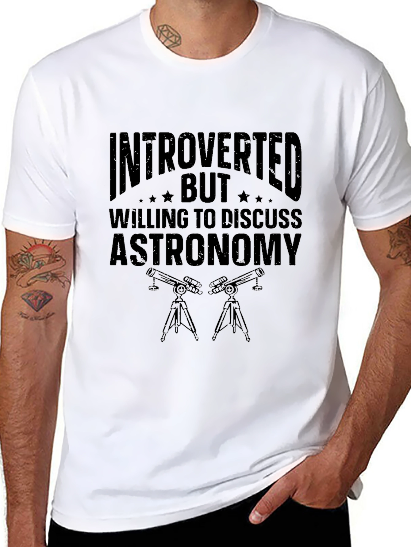 Black Introverted Astronomy T-Shirt view 8