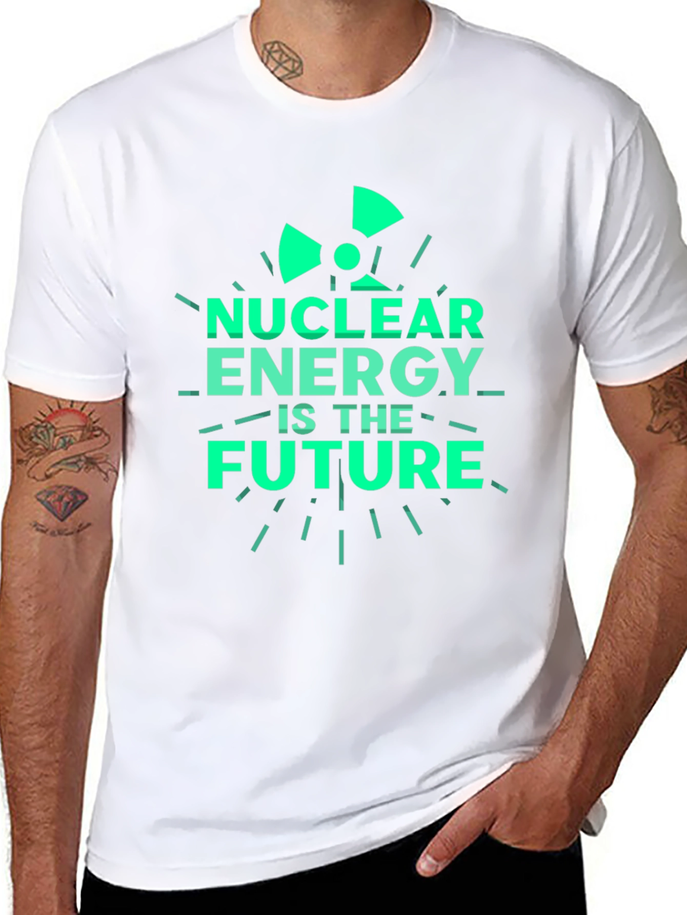 Black Nuclear Energy is the Future Black T-Shirt view 8