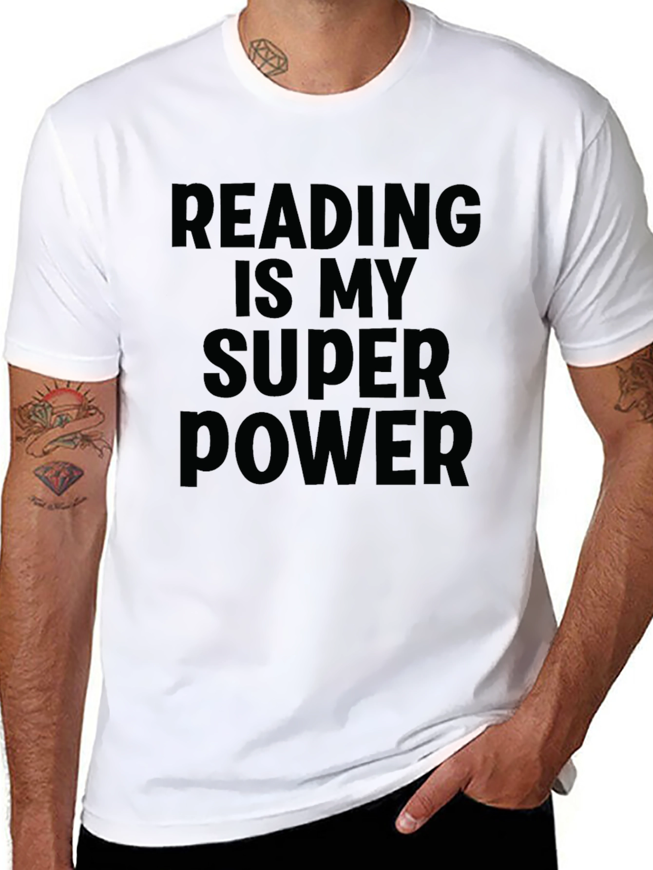 Black Reading is My Super Power - Graphic Tee view 8