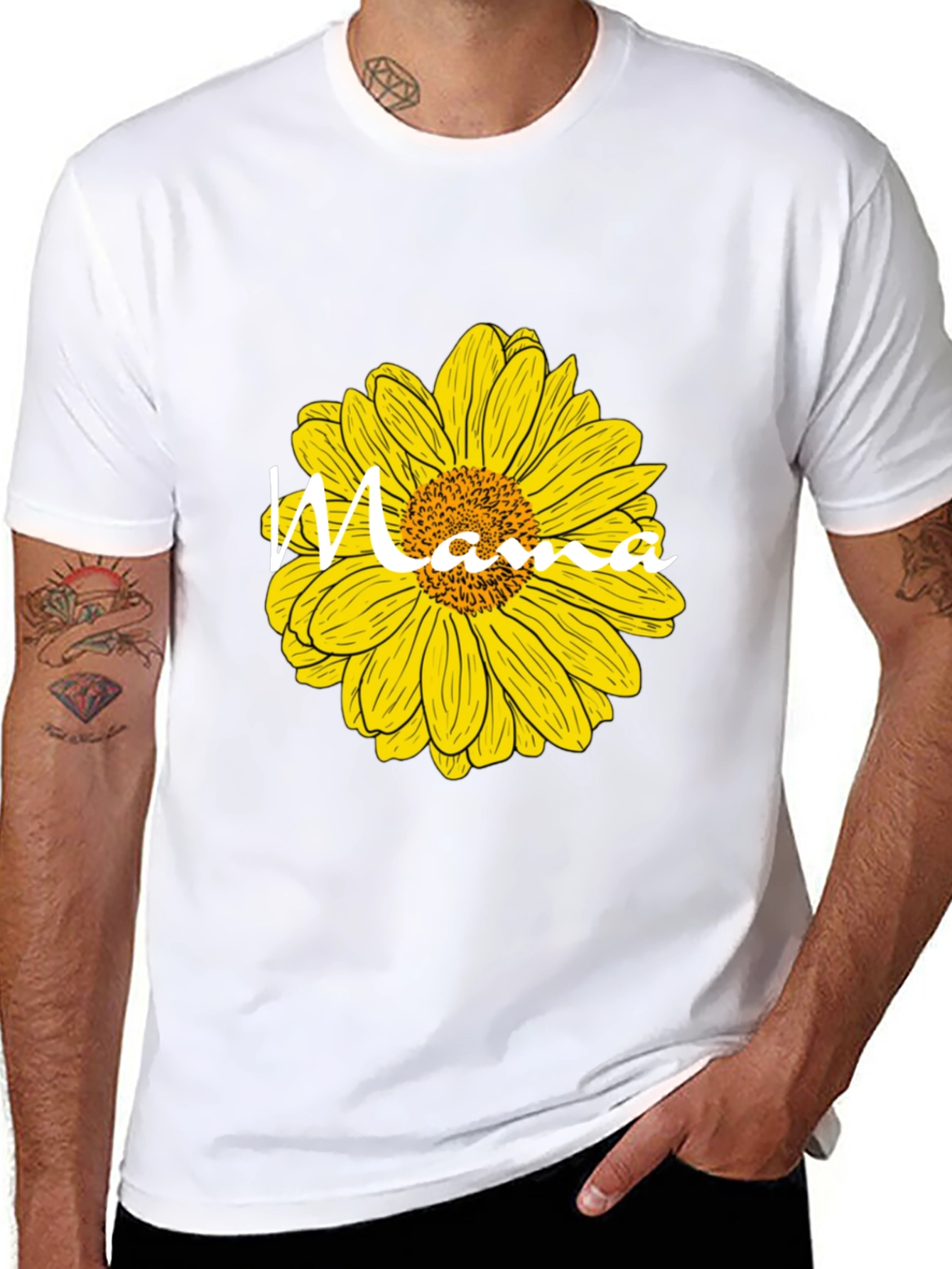 Black Mama Sunflower Graphic Tee - Black view 8