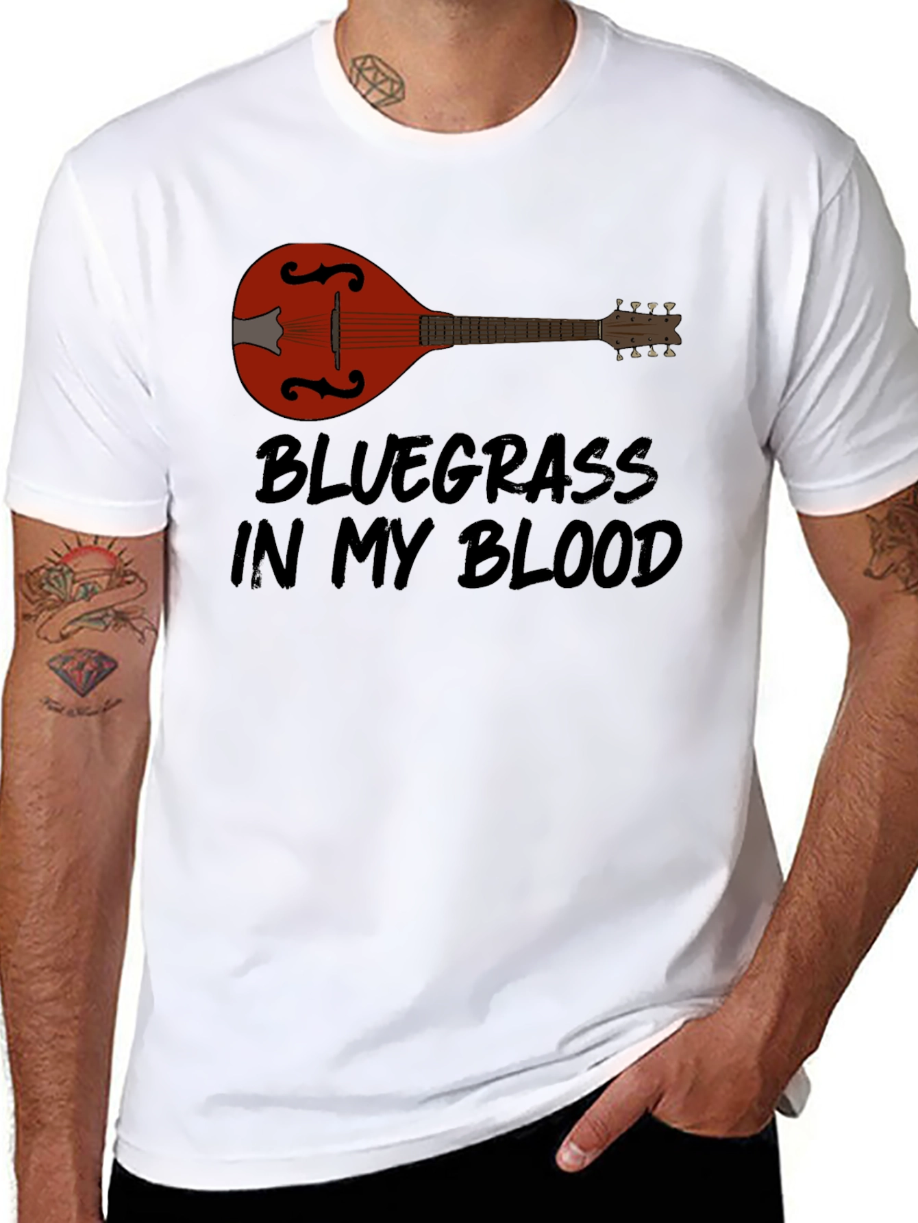Black Bluegrass in My Blood T-Shirt - Music Lover Tee view 8