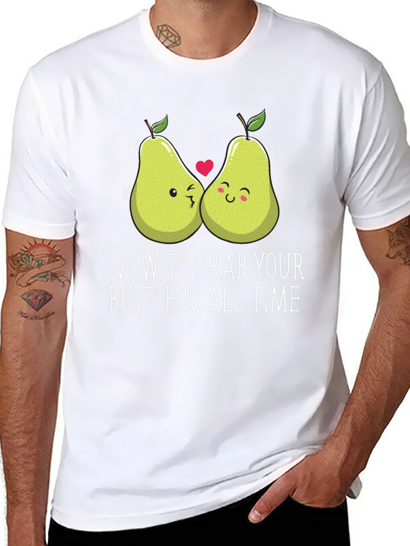 Black Pear-fect Match T-Shirt: I Vow To Grab Your Butt view 8