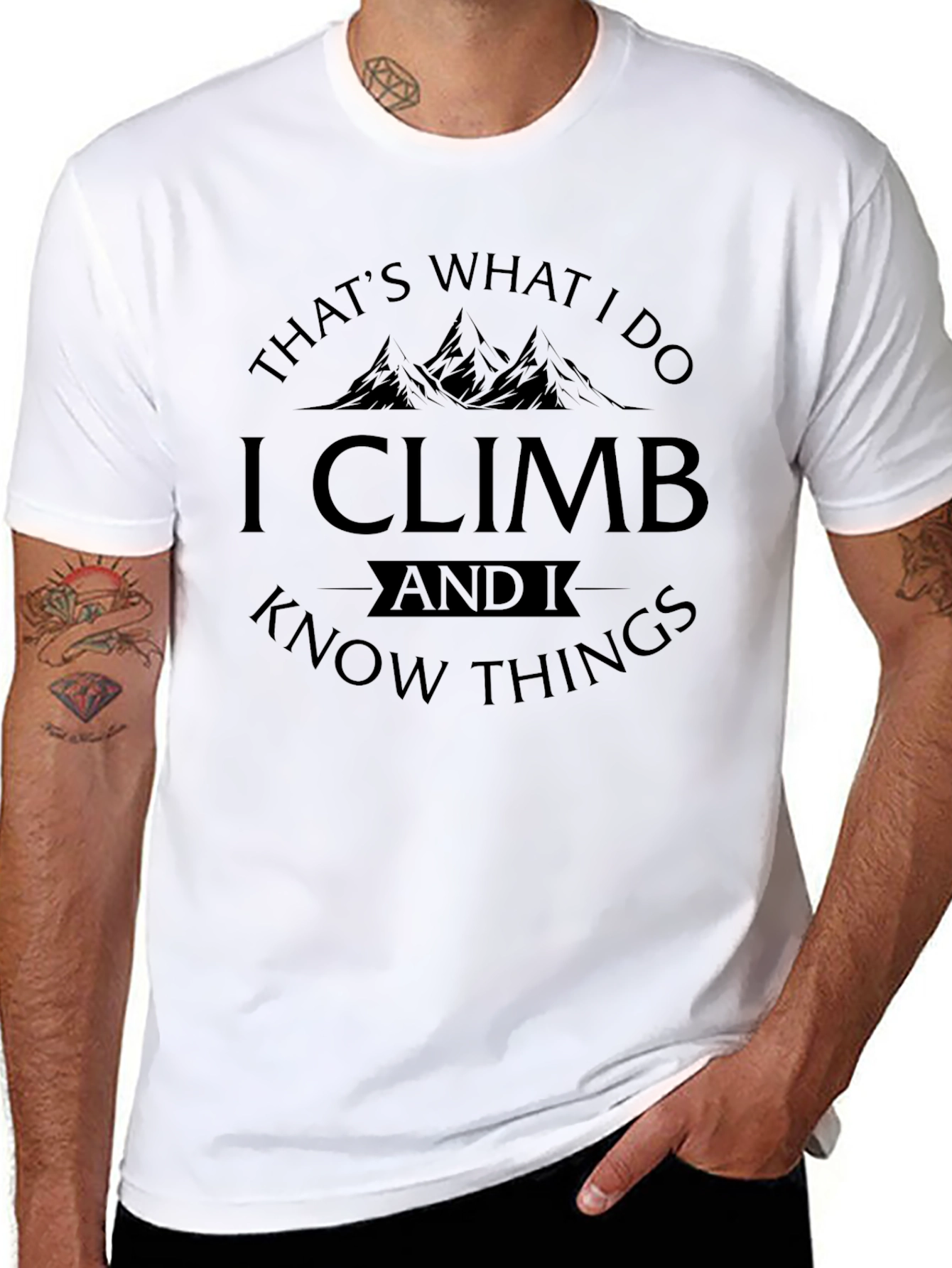 Black Climb and Know Things Men's T-Shirt view 8