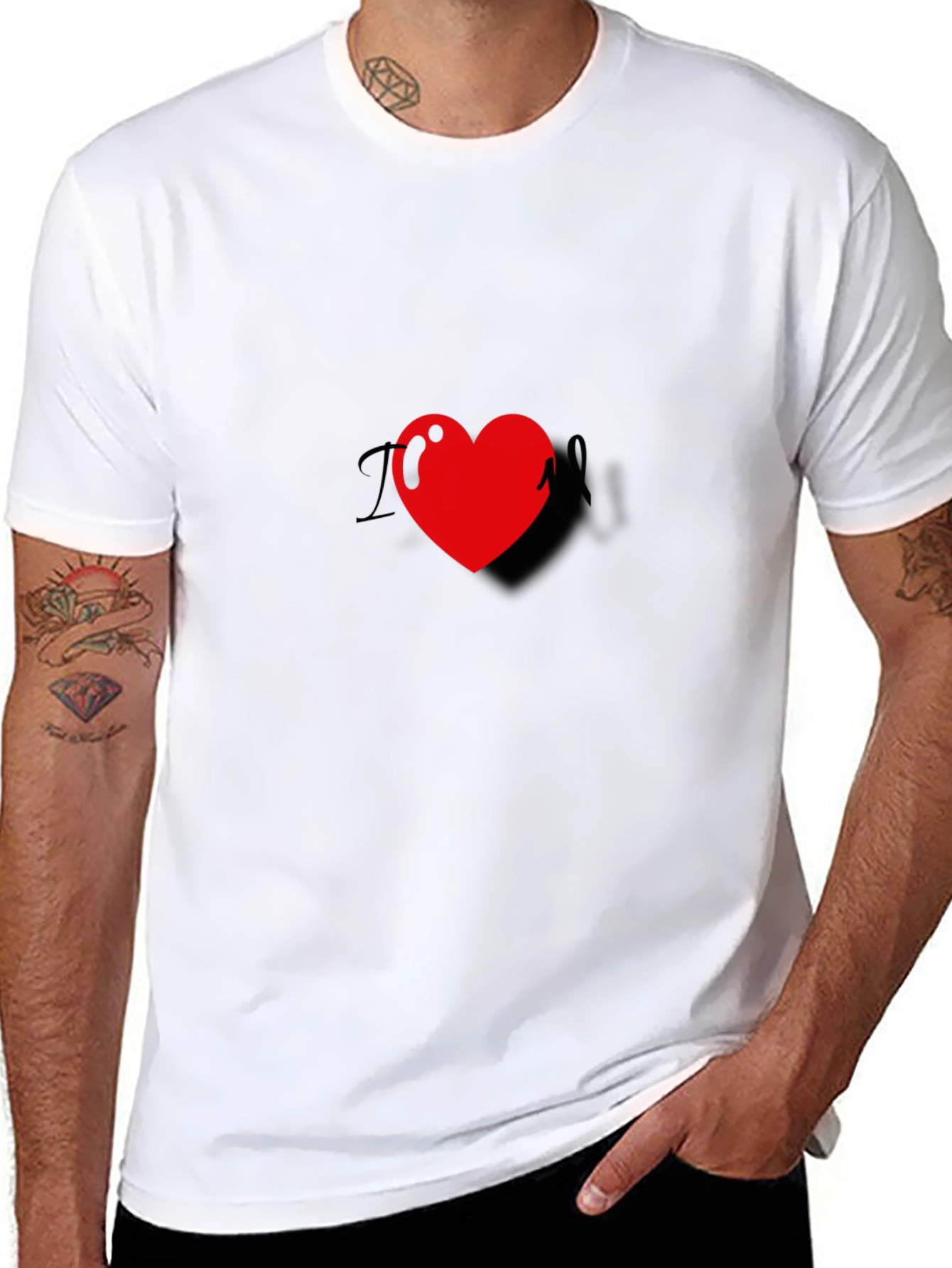 Black I Heart Black T-Shirt - Casual Fashion Tee view 8